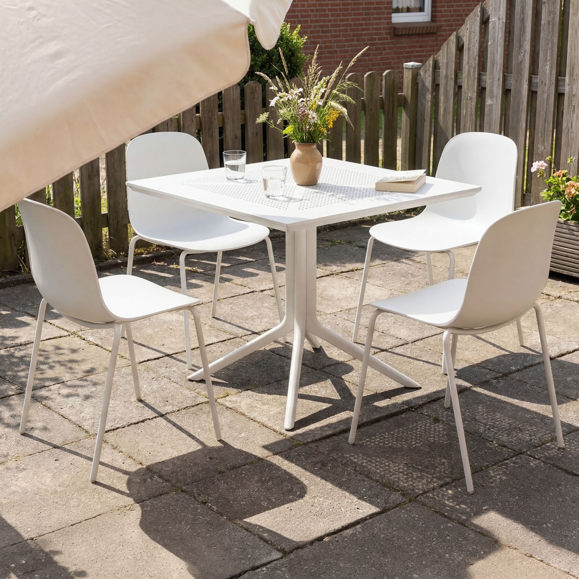 Tuinmeubelset Zeron met 4 stoelen