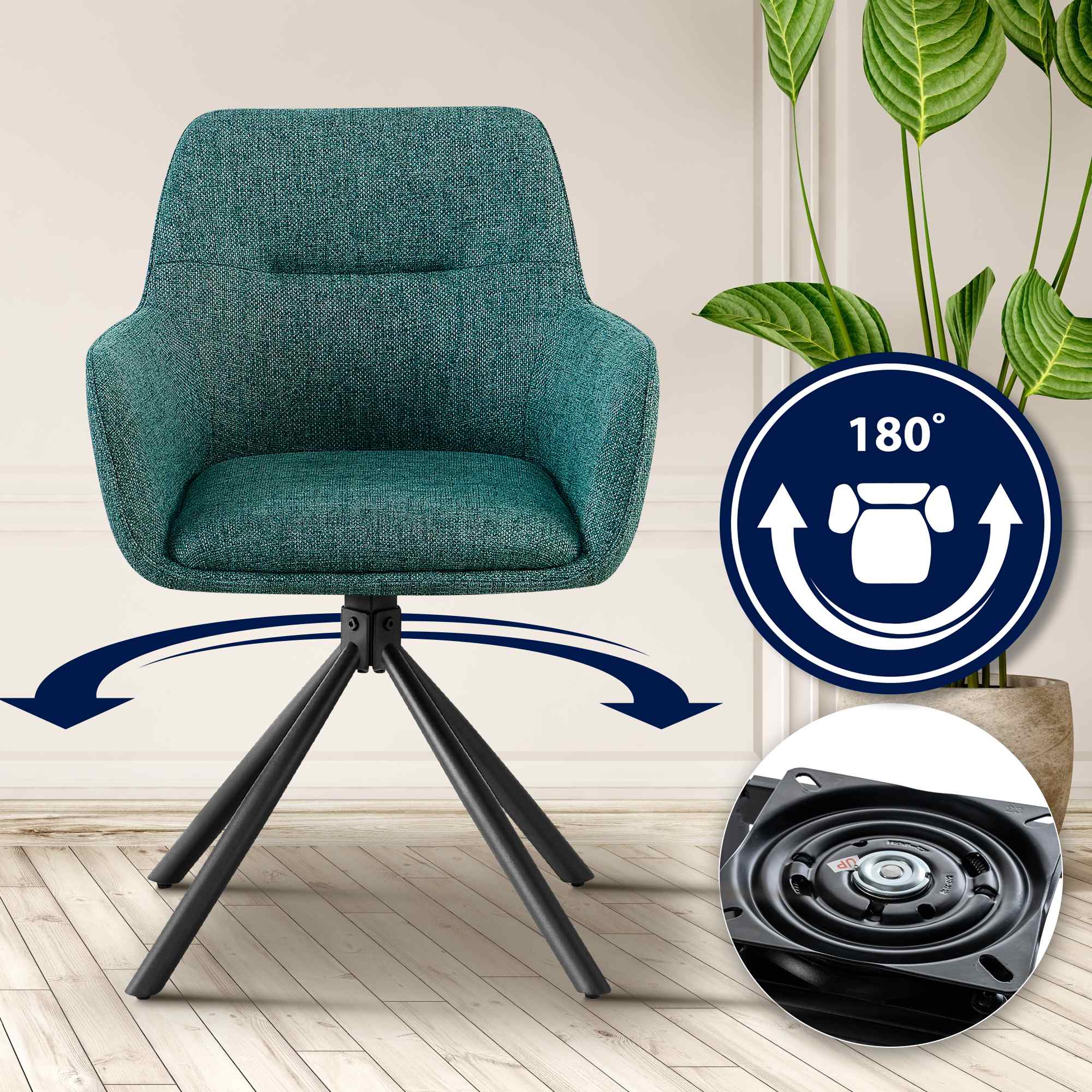 Set van 2 Eetkamerstoelen Tipton