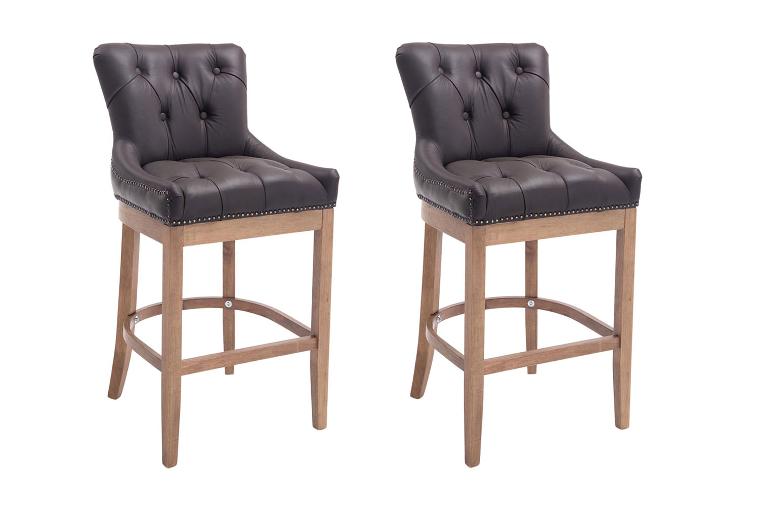 Set van 2 barkrukken Lakewood Leer