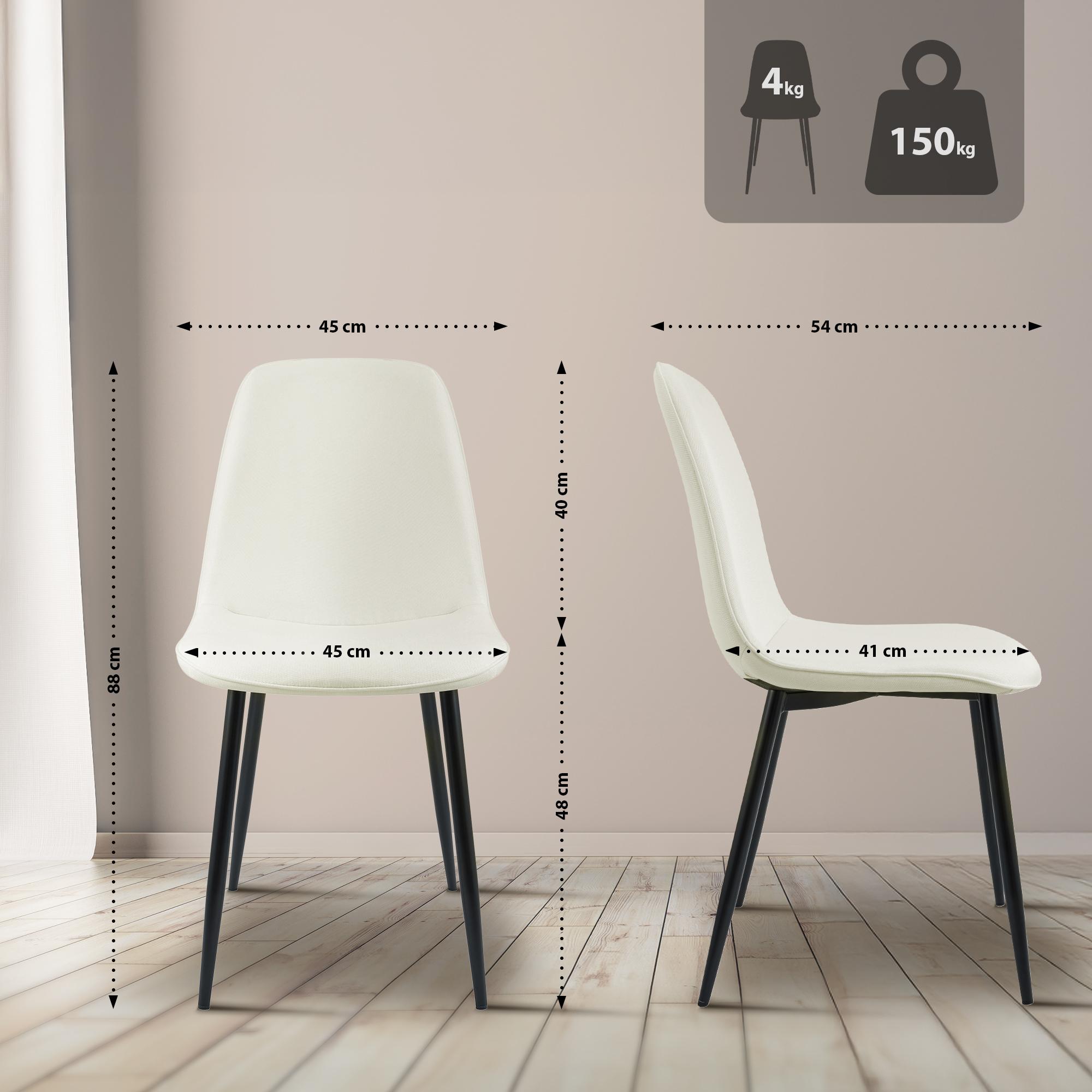 Set van 4 eetkamerstoelen Maryam