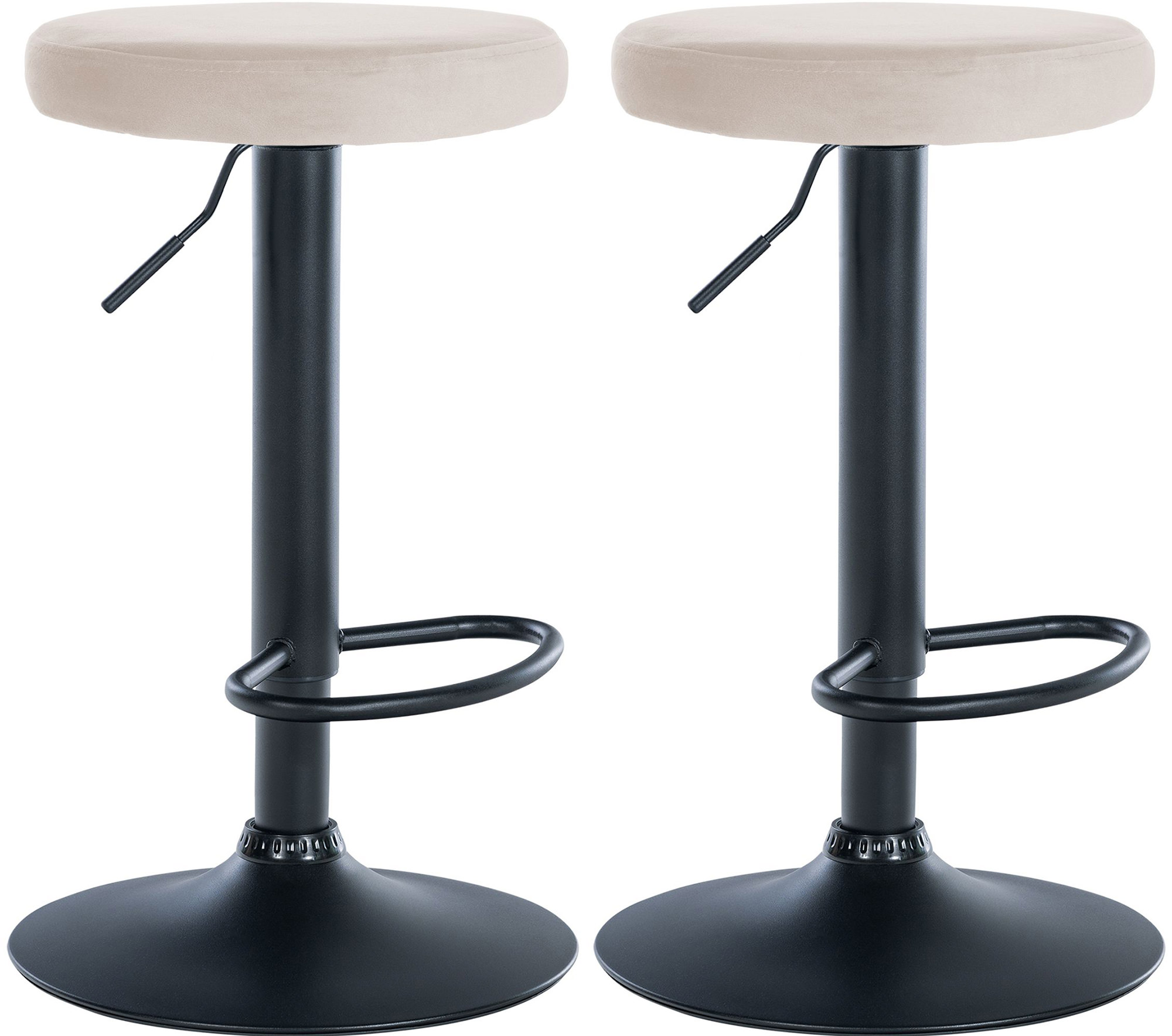 Set van 2 barkrukken Ponte fluweel
