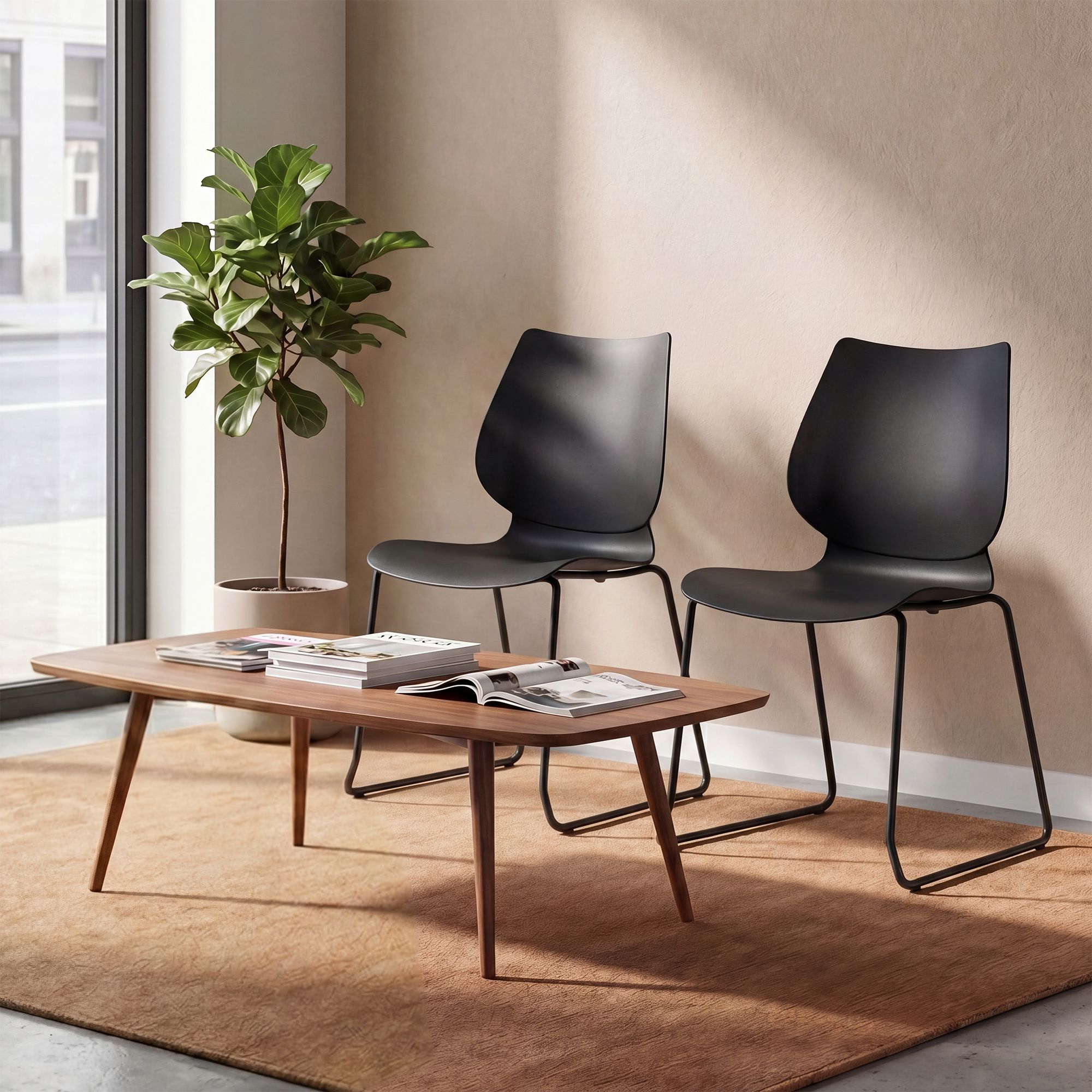 Set van 2 Eetkamerstoelen Houma