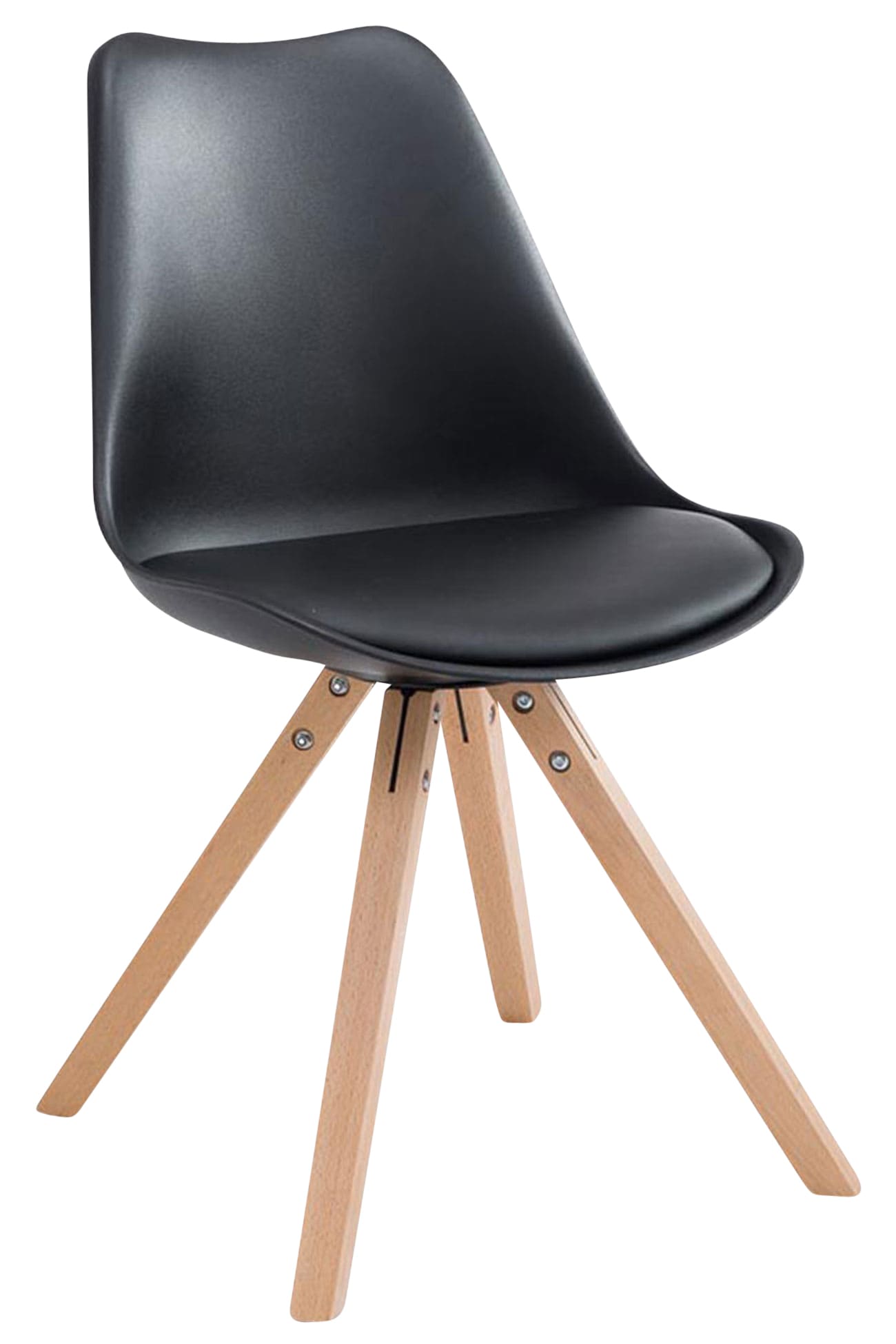 Set van 4 stoelen Toulouse - Vierkant - Kunstleer