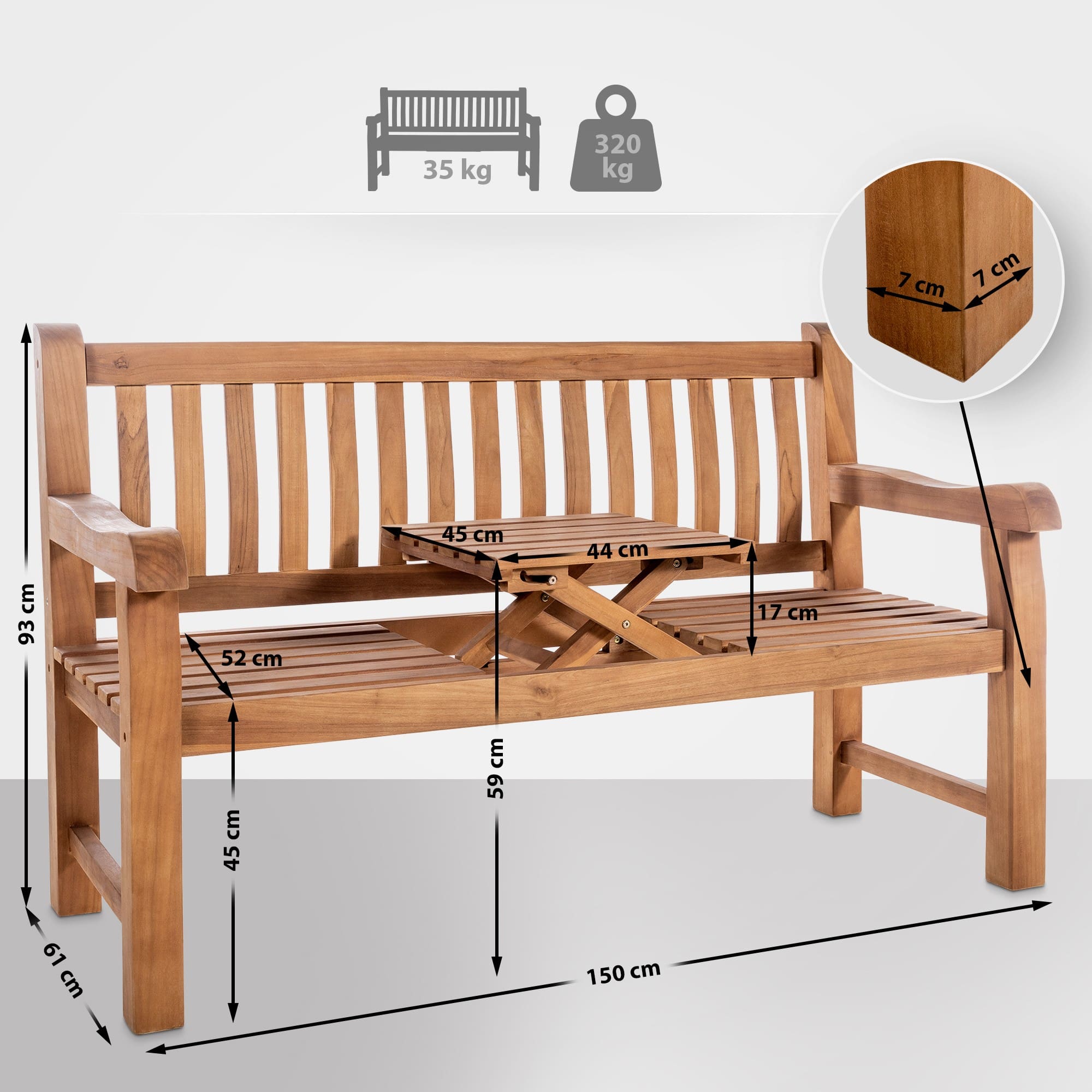 Tuinbank - Orlando - Teak