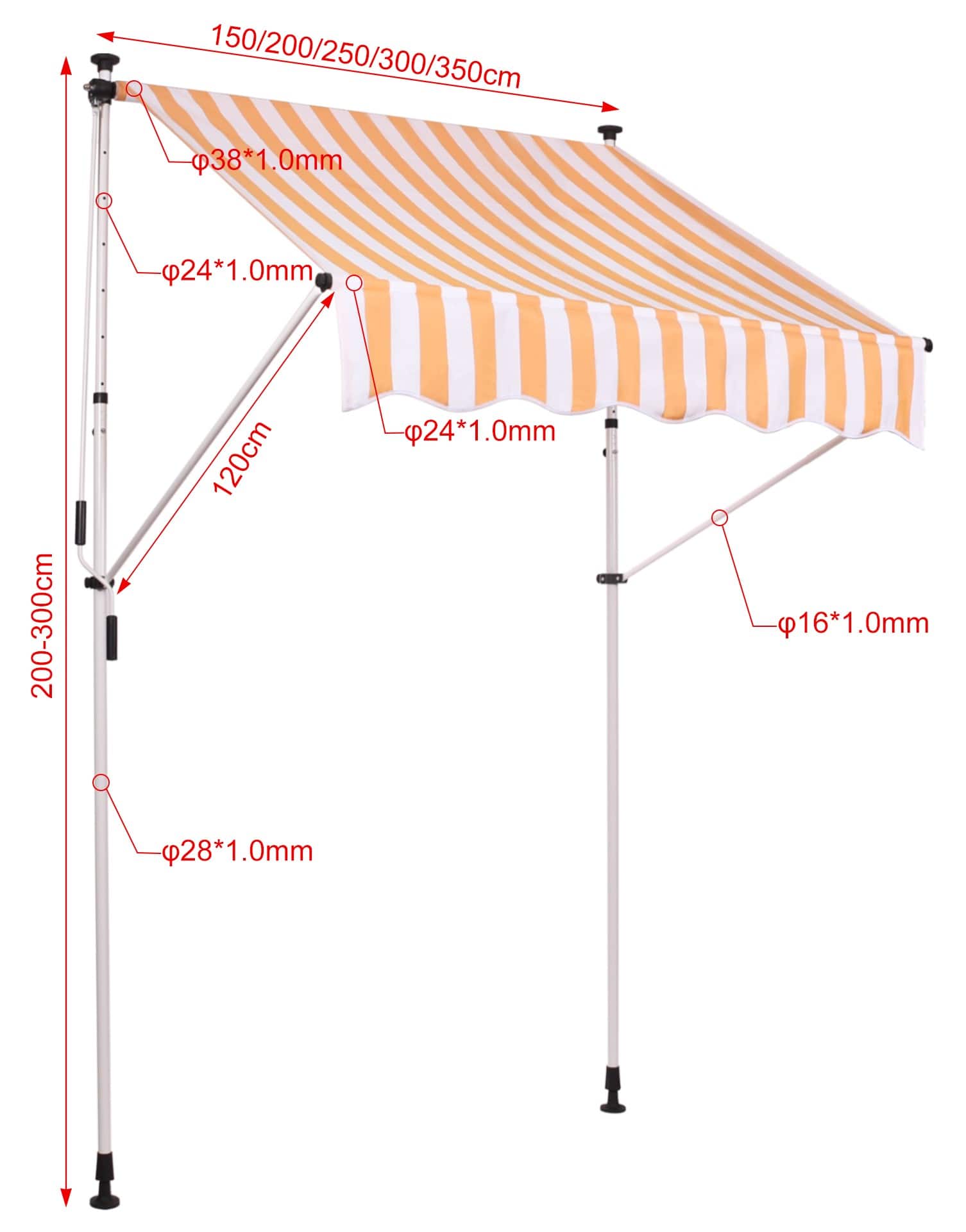 Klem zonnescherm Westerly