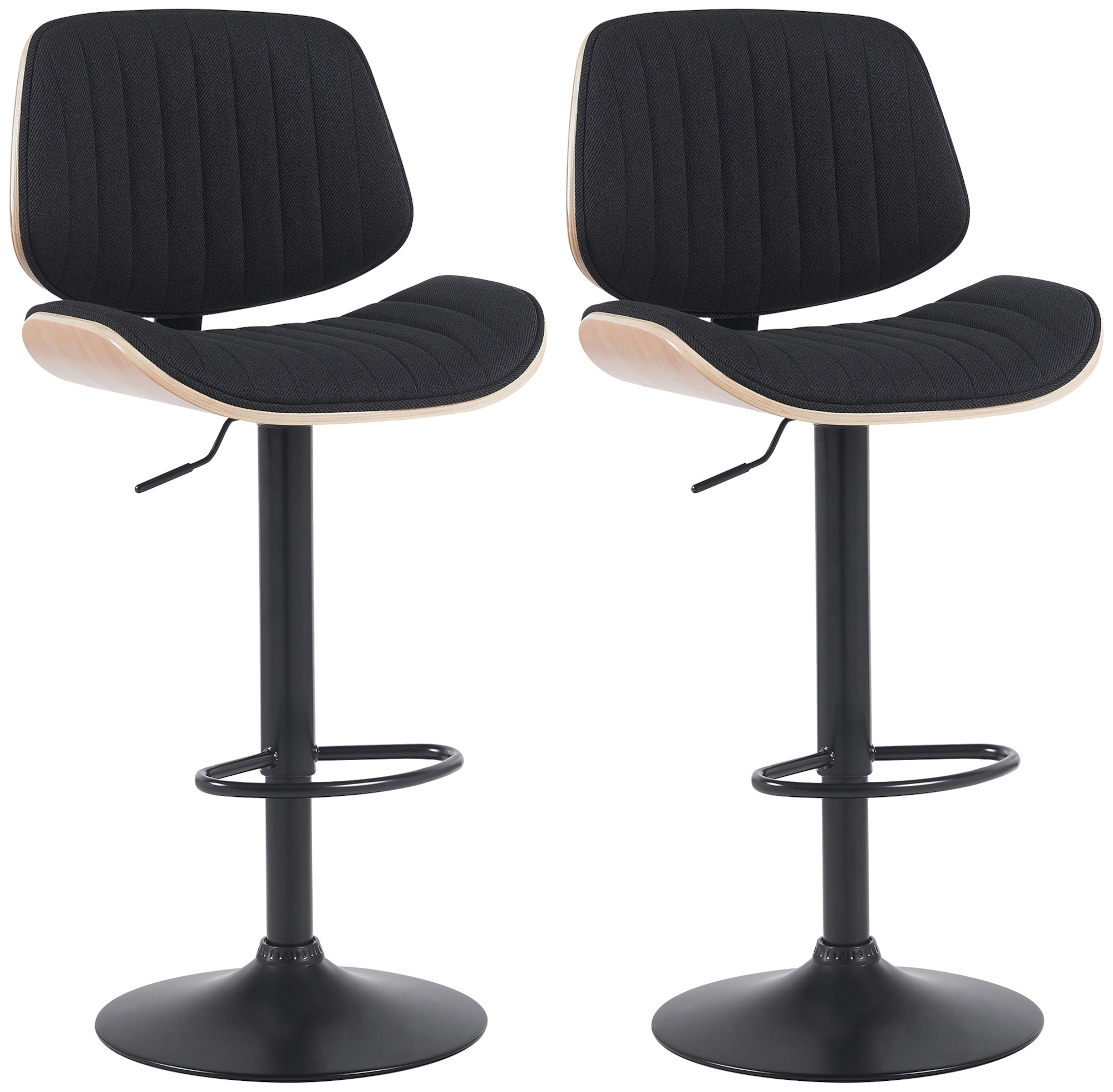 Set van 2 barkrukken Clawson stof