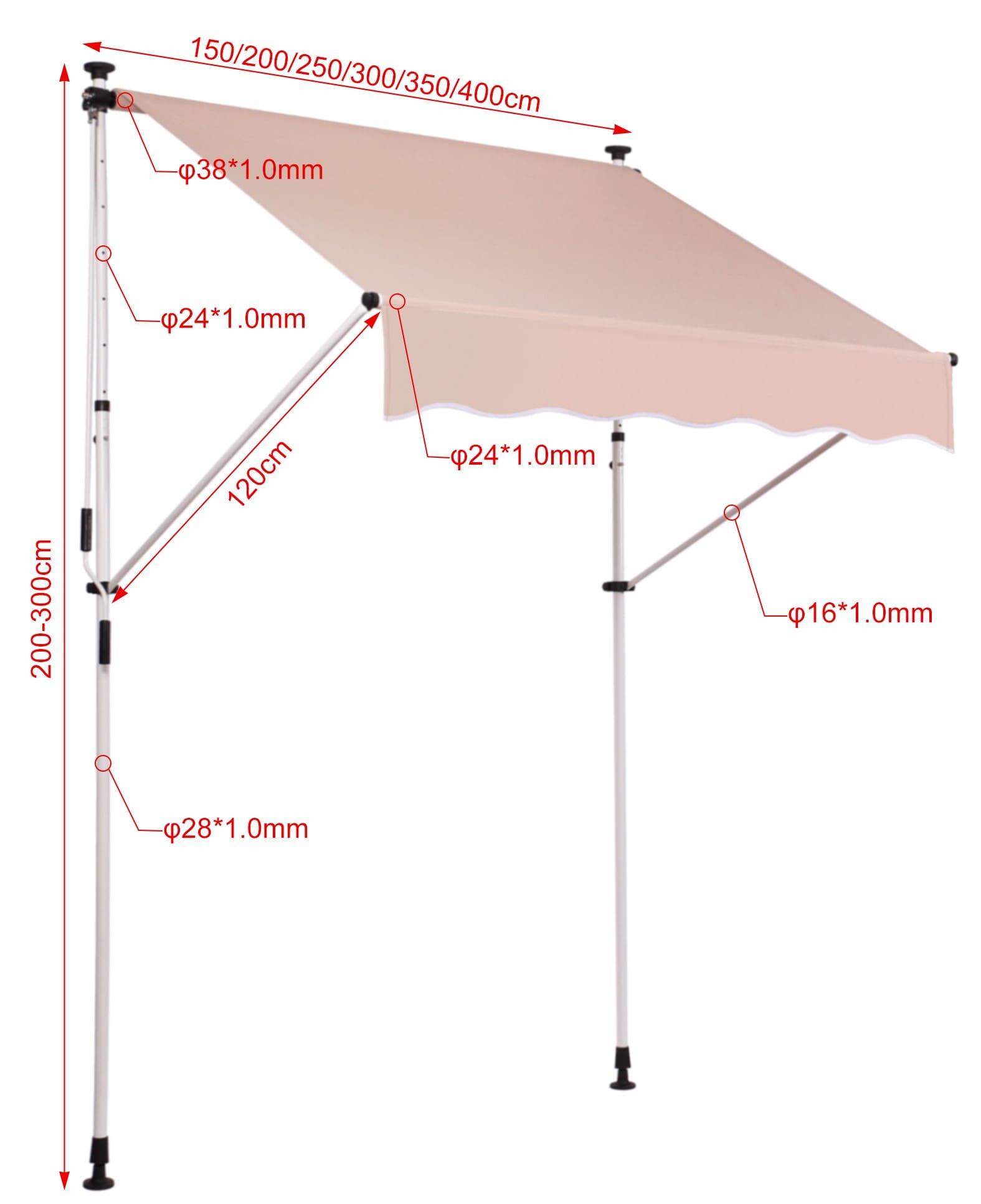 Klem zonnescherm Westerly
