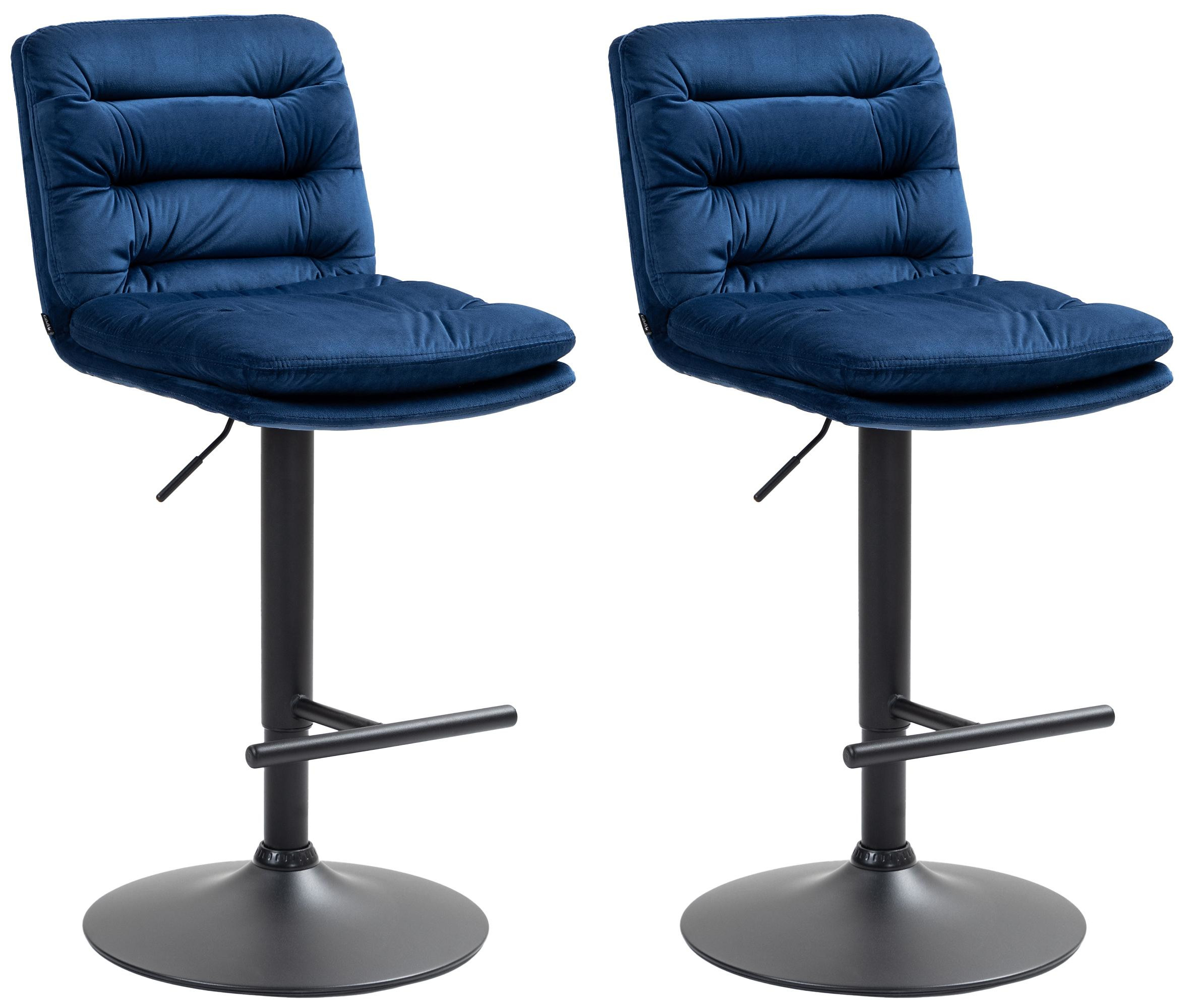 Set van 2 barkrukken Damar fluweel