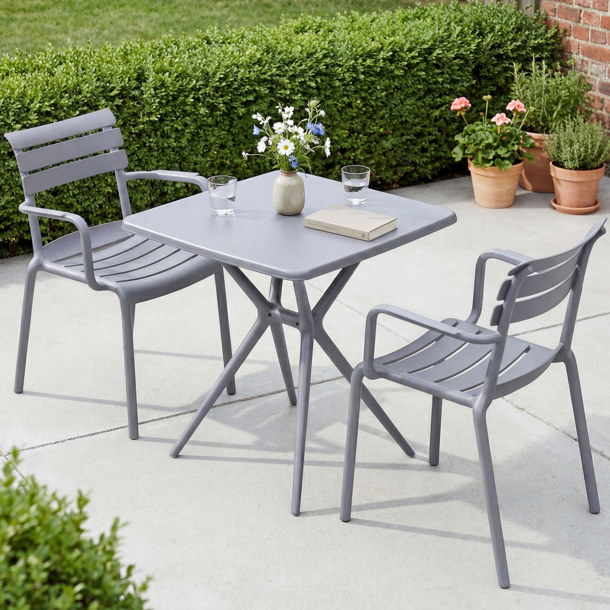 Tuinmeubelset Avena met 2 stoelen