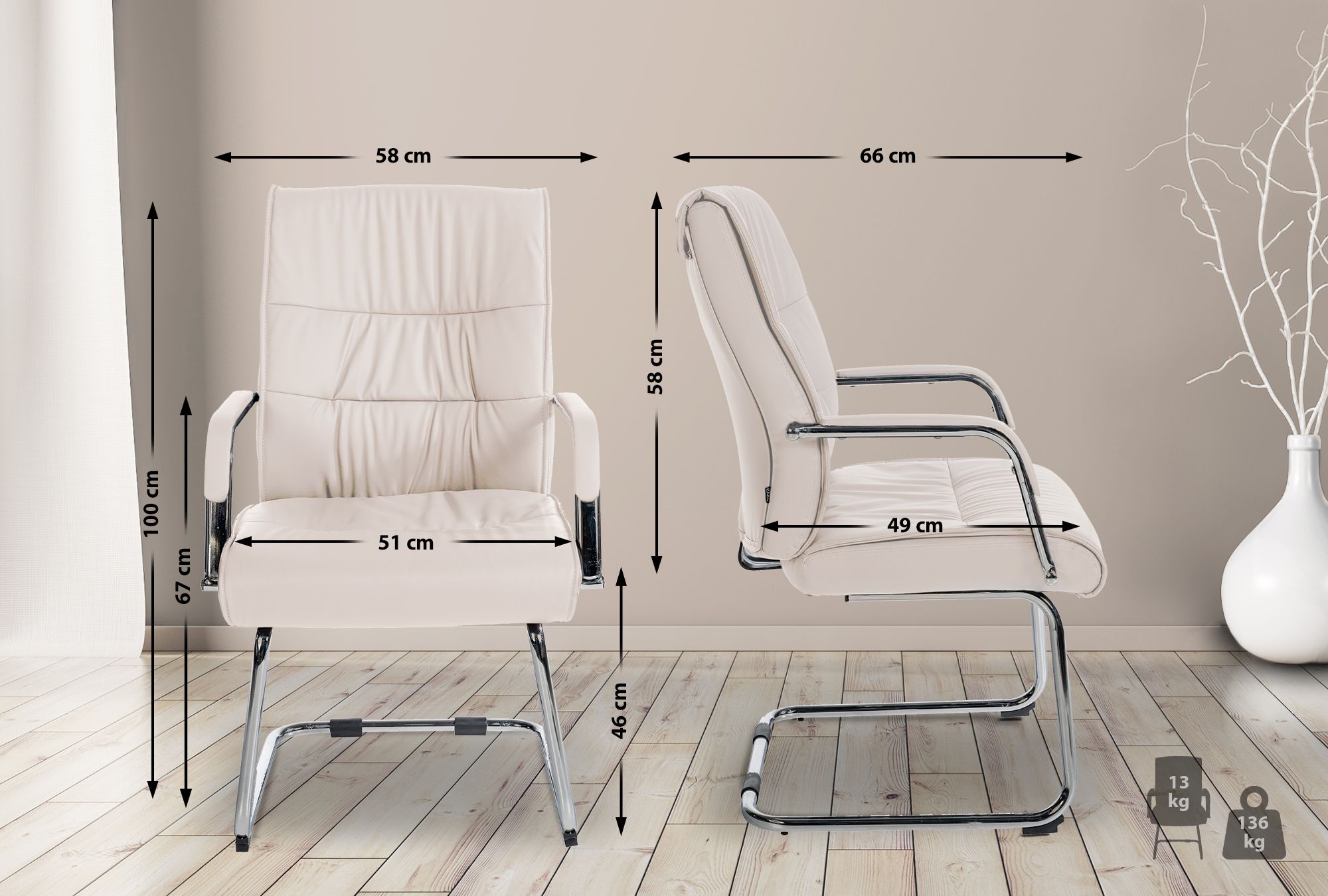 Set van 2 Eetkamerstoelen Sievert