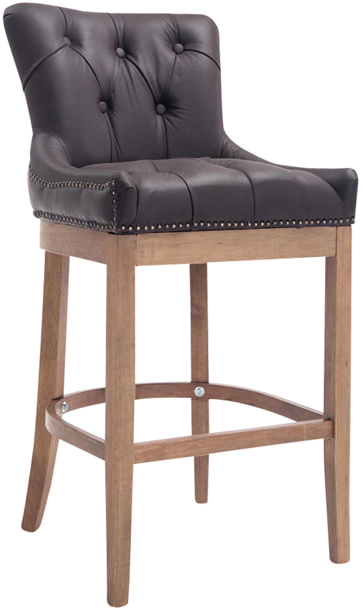 Barkruk Lakewood echt leer Antiek light