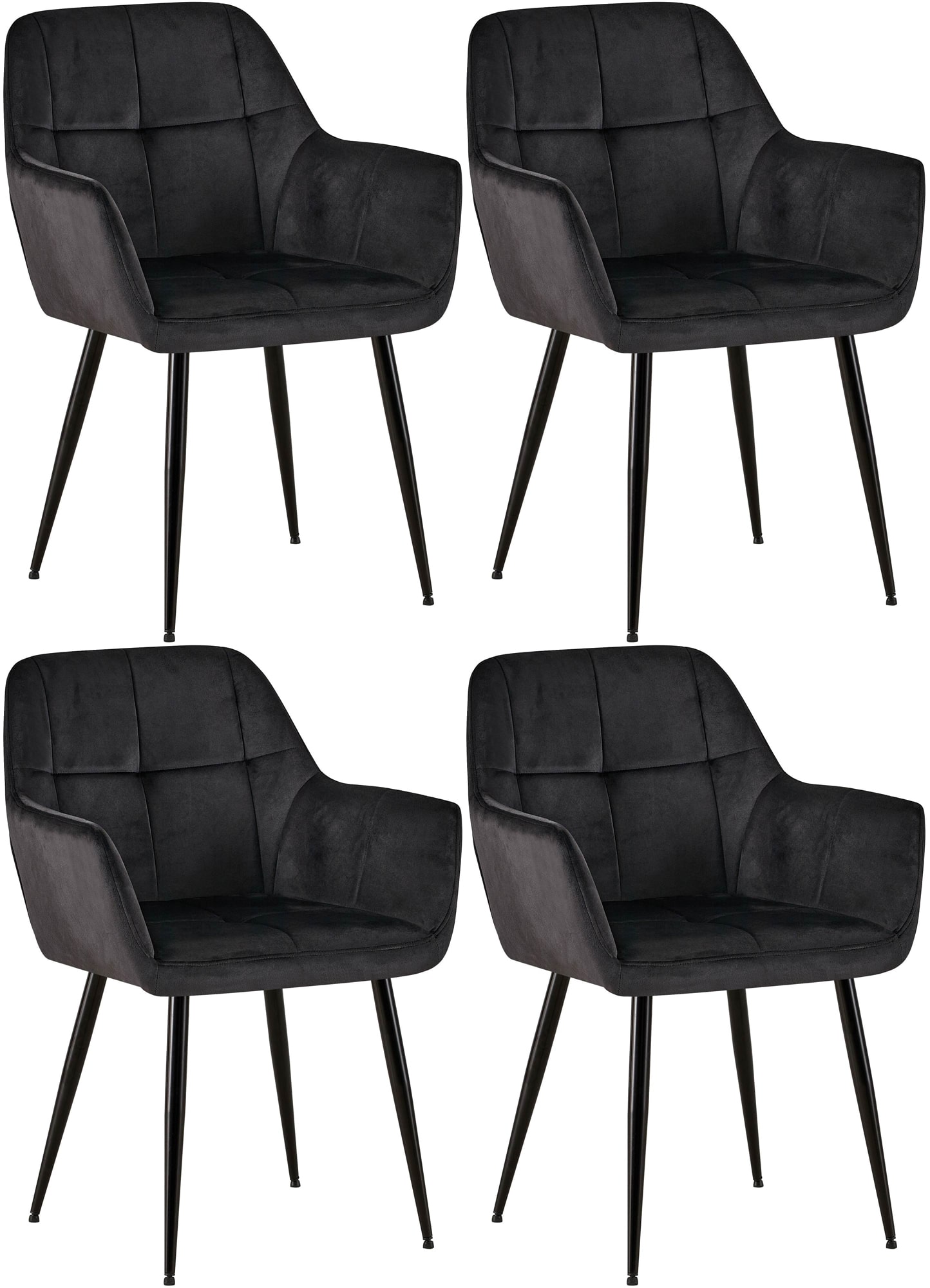 Set van 4 eetkamerstoelen Emia