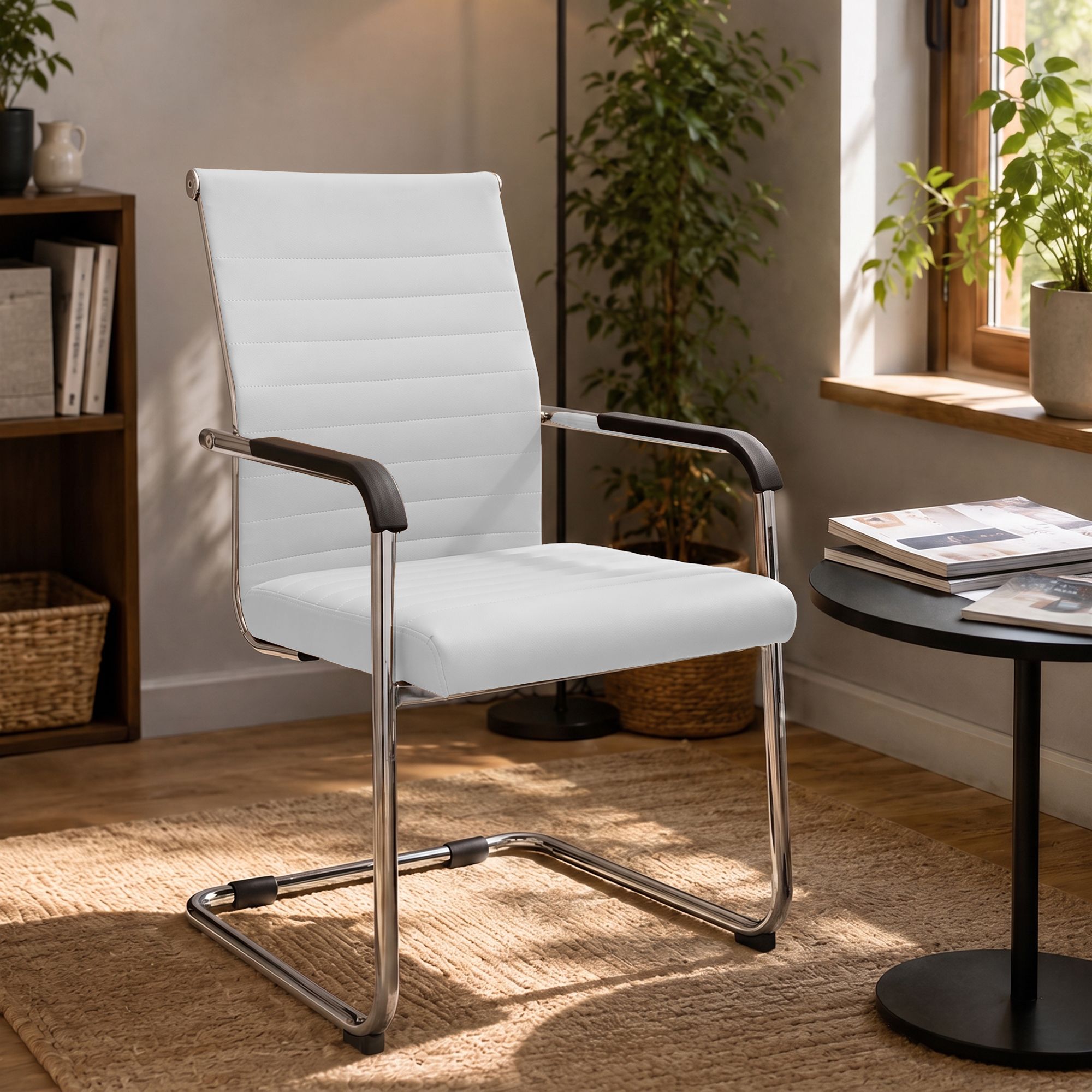 Set van 2 eetkamerstoelen Hakon lederlook