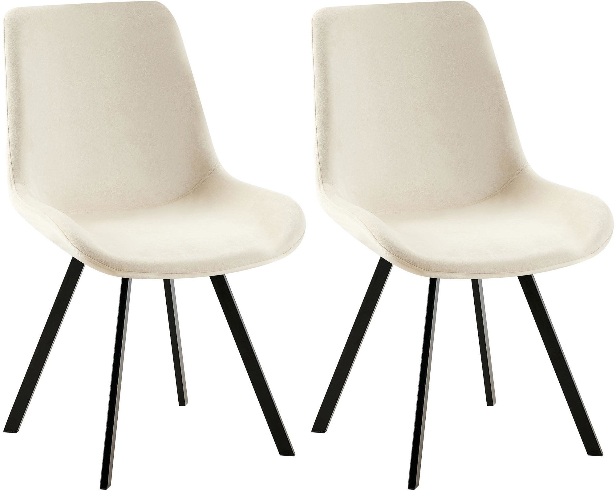 Set van 2 eetkamerstoelen Lewes fluweel
