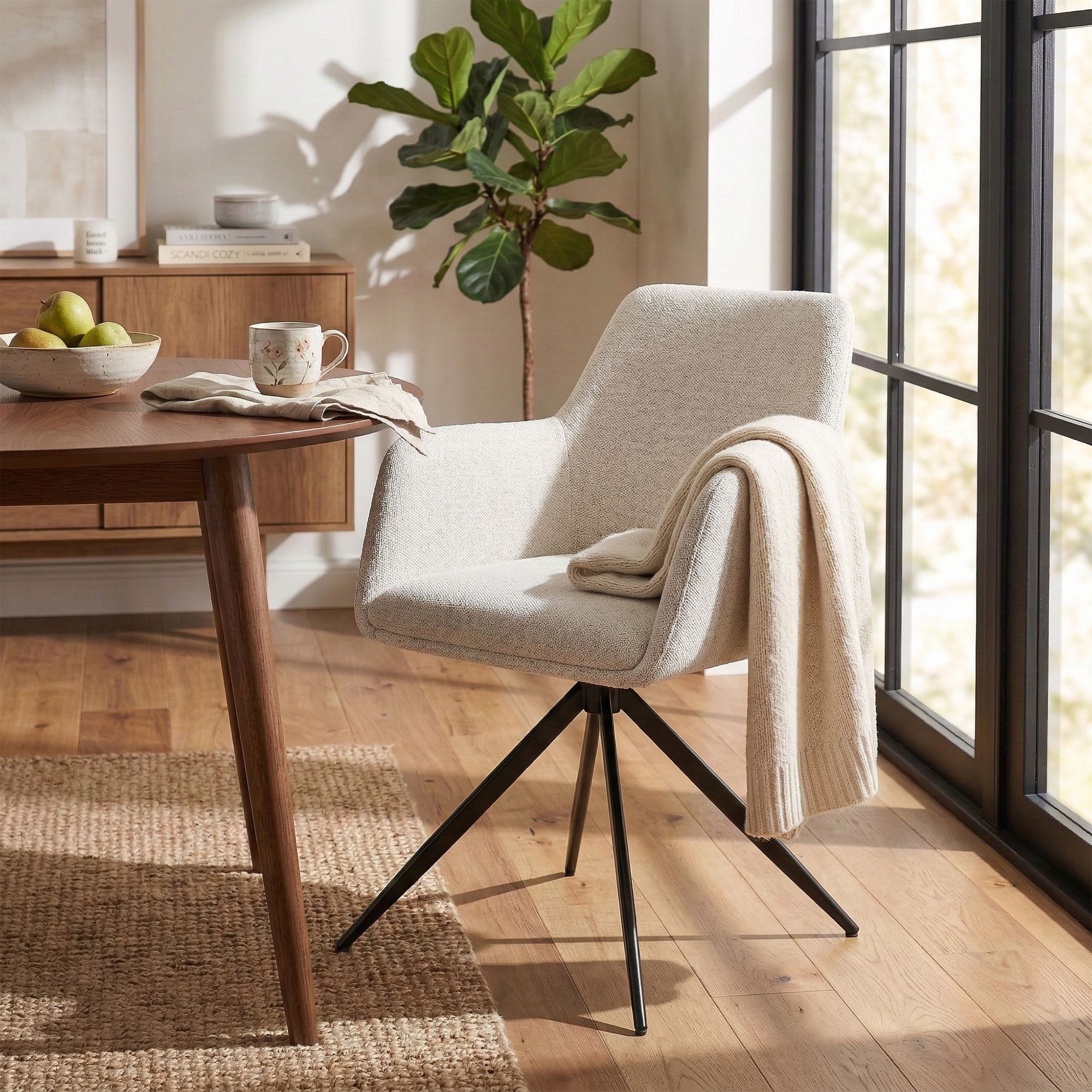 Set van 2 eetkamerstoelen Olema stof