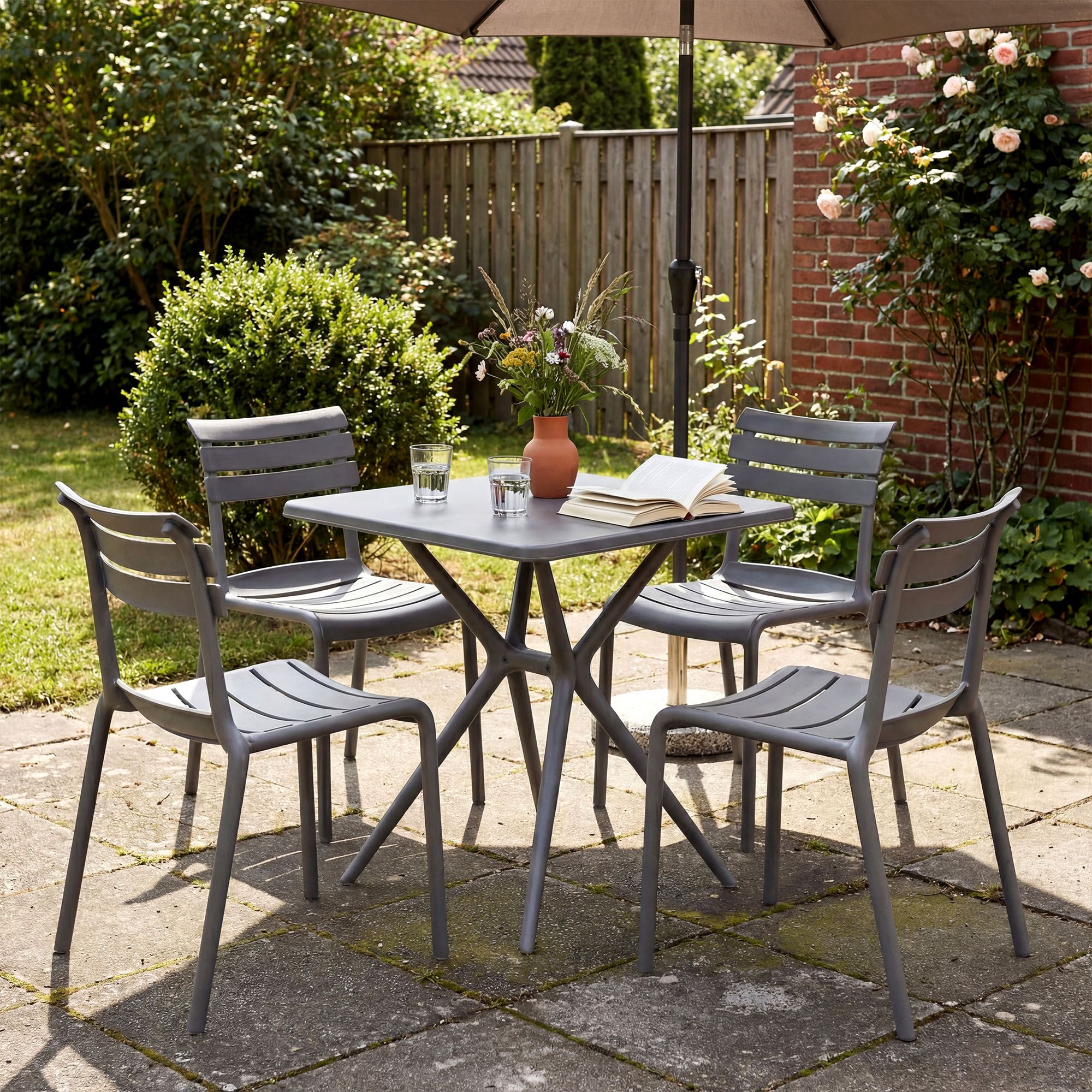 Tuinmeubelset Vela met 4 Stoelen