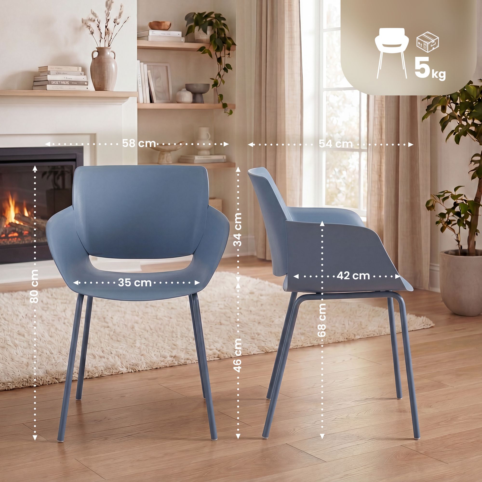 Set van 2 Tuinstoelen Alpena