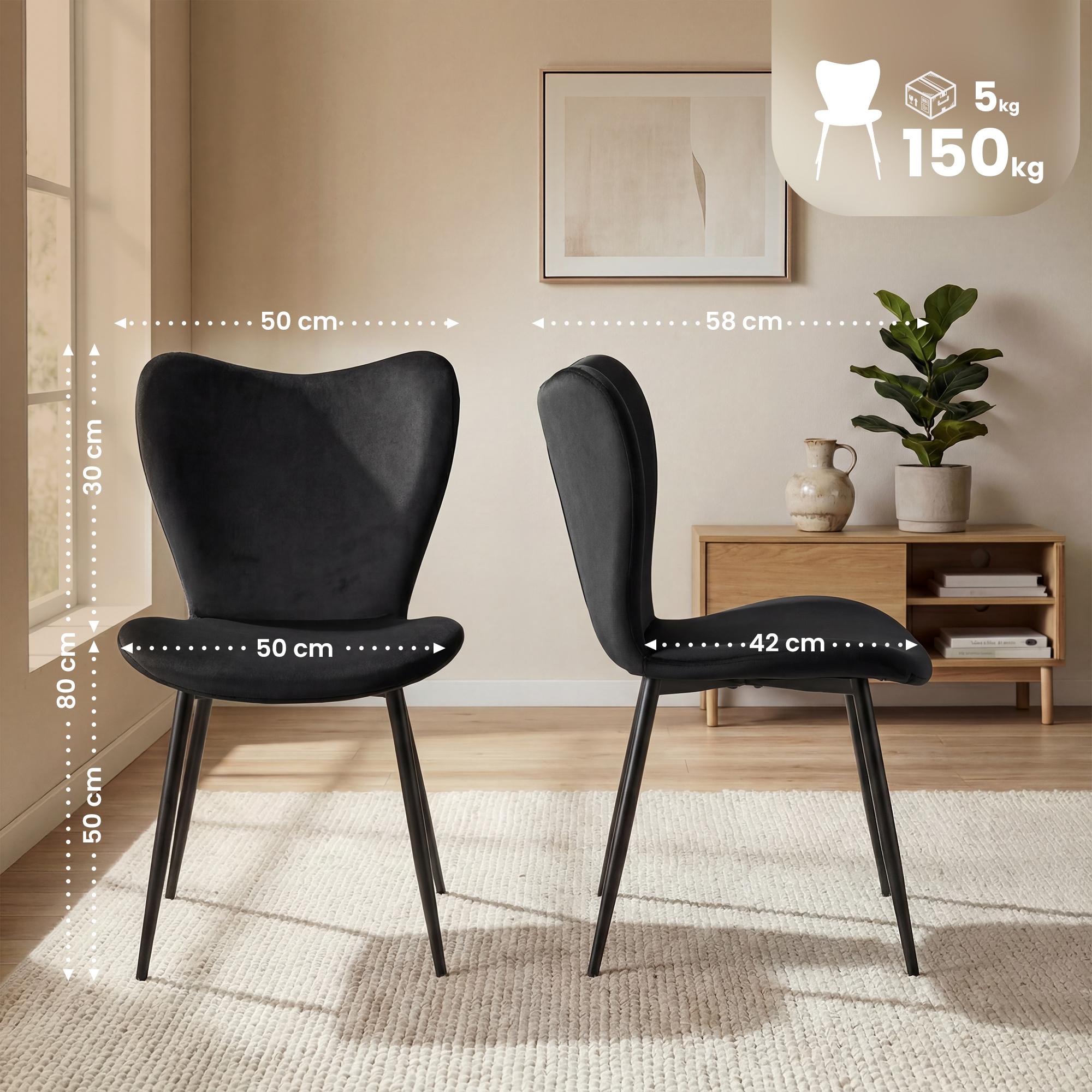 Set van 2 eetkamerstoelen Maika