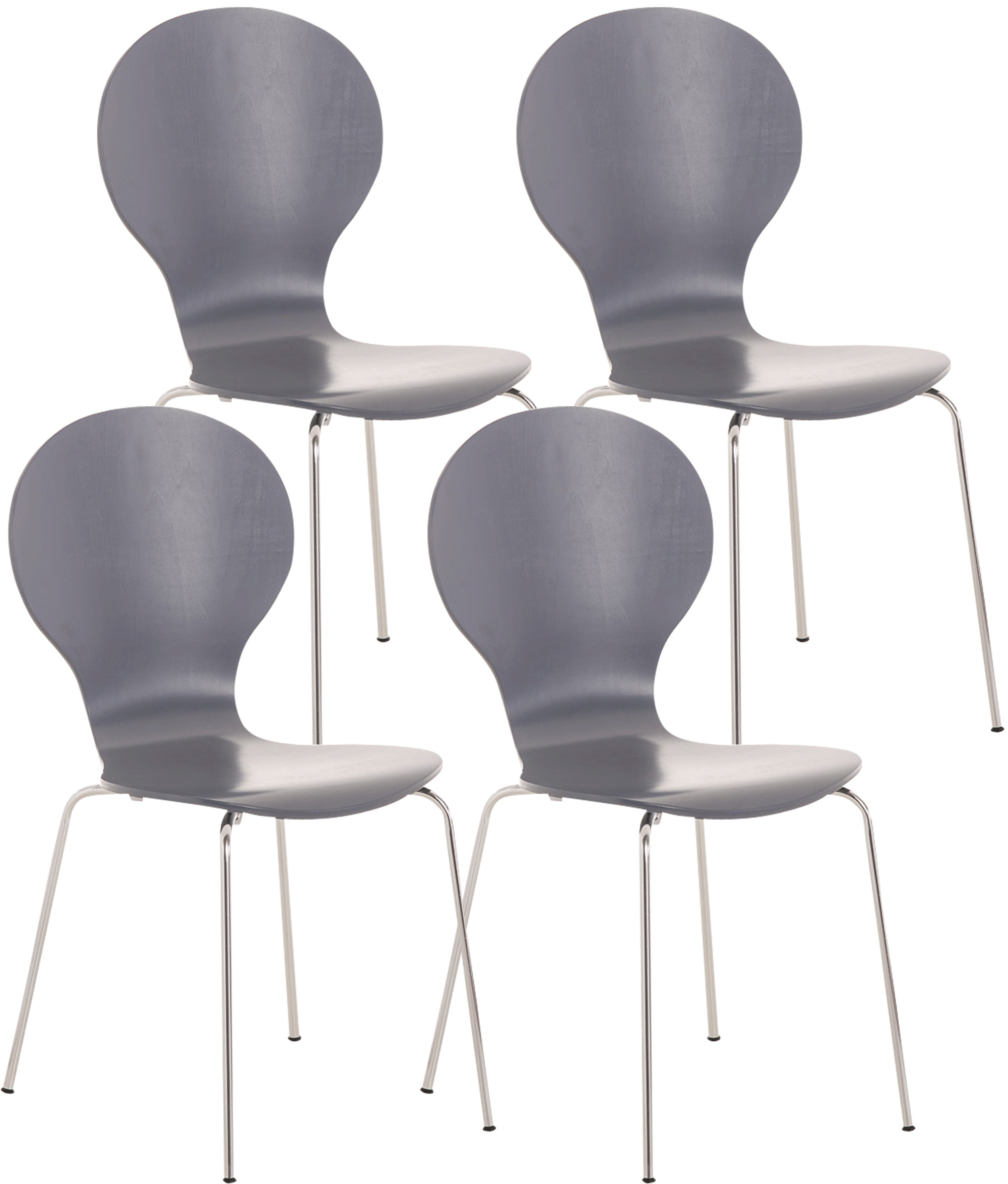 Set van 4 stapelstoelen Diego