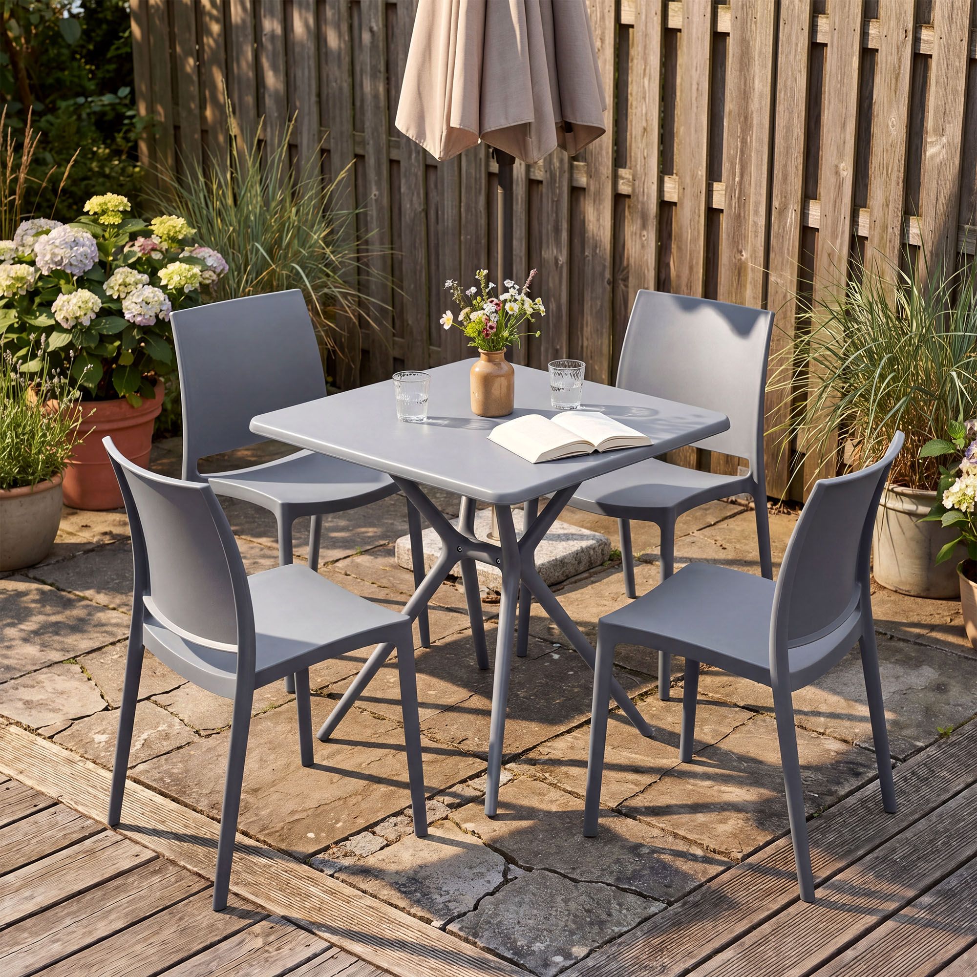 Tuinset Amino met 4 stoelen