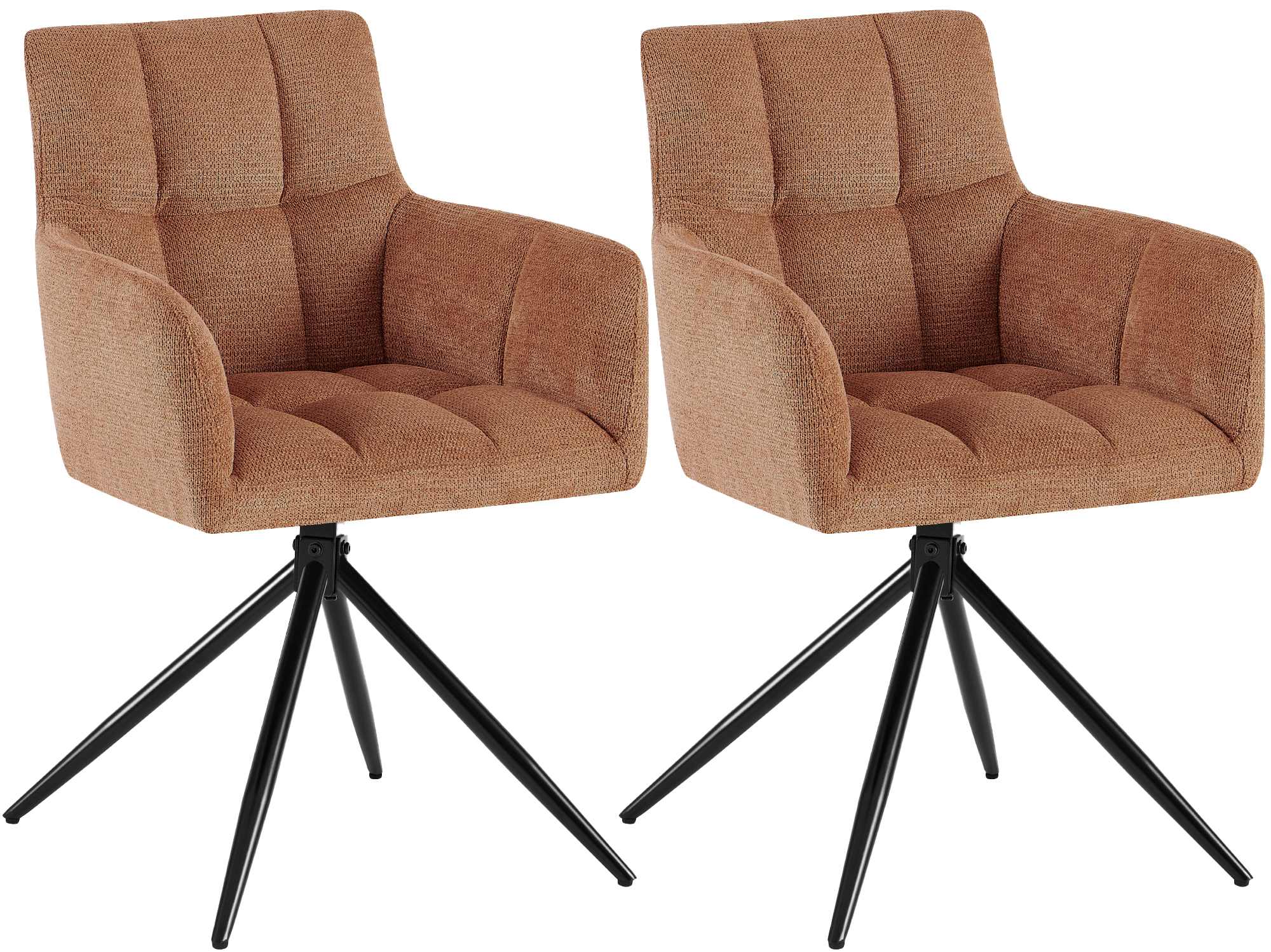 Set van 2 eetkamerstoelen Jonah stof