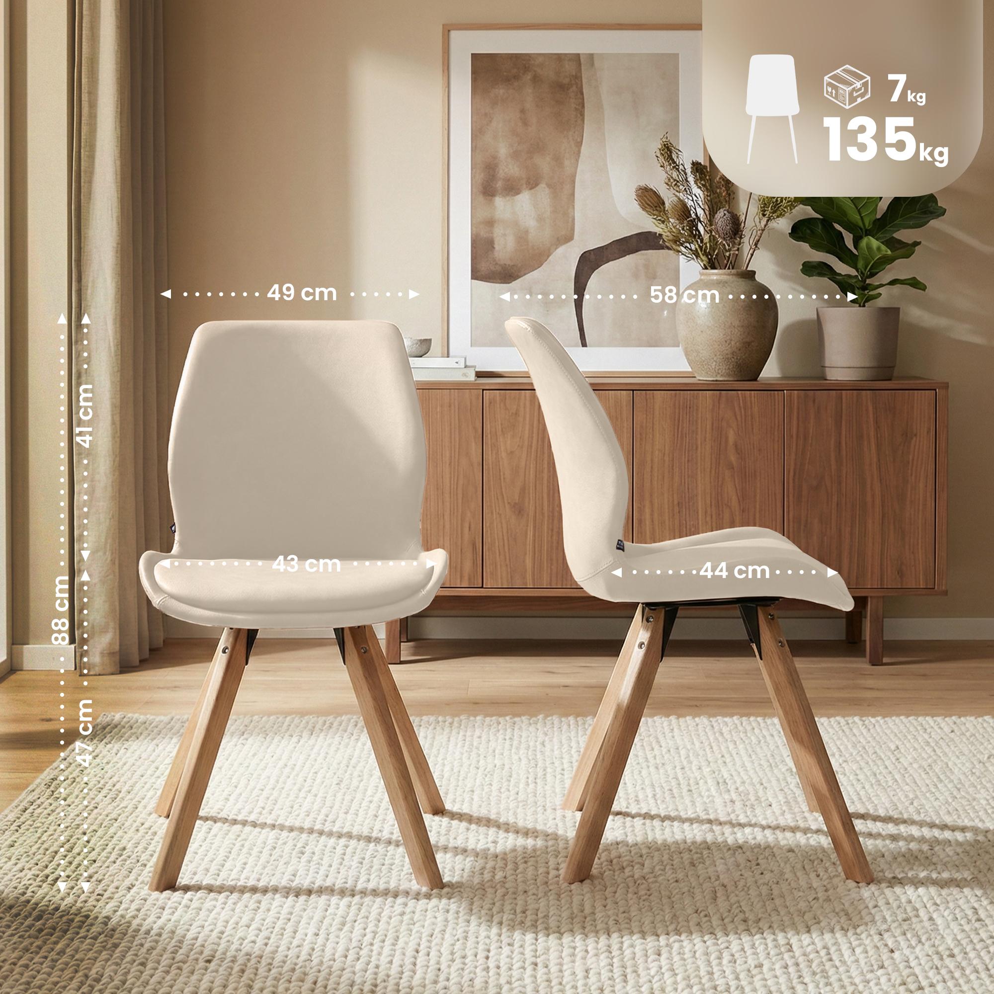 Set van 2 Eetkamerstoelen Luna