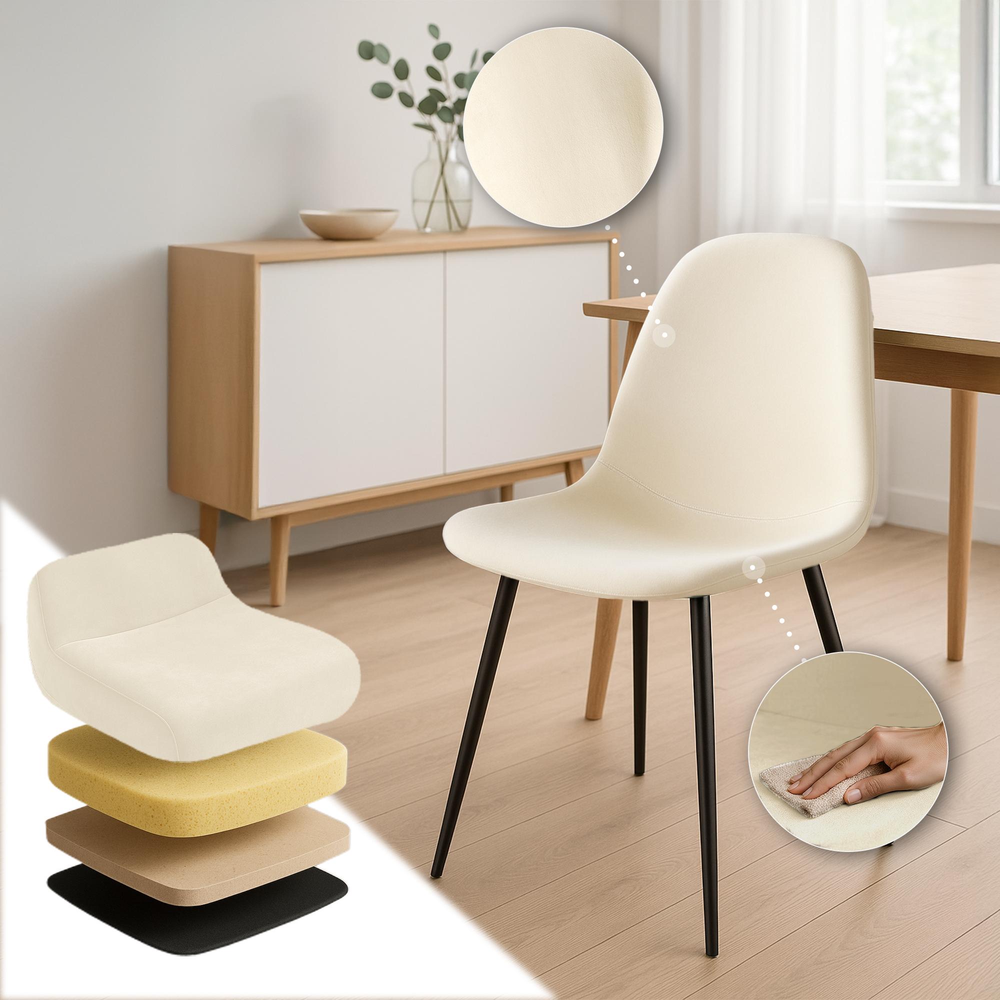 4-delige set eetkamerstoelen Napier