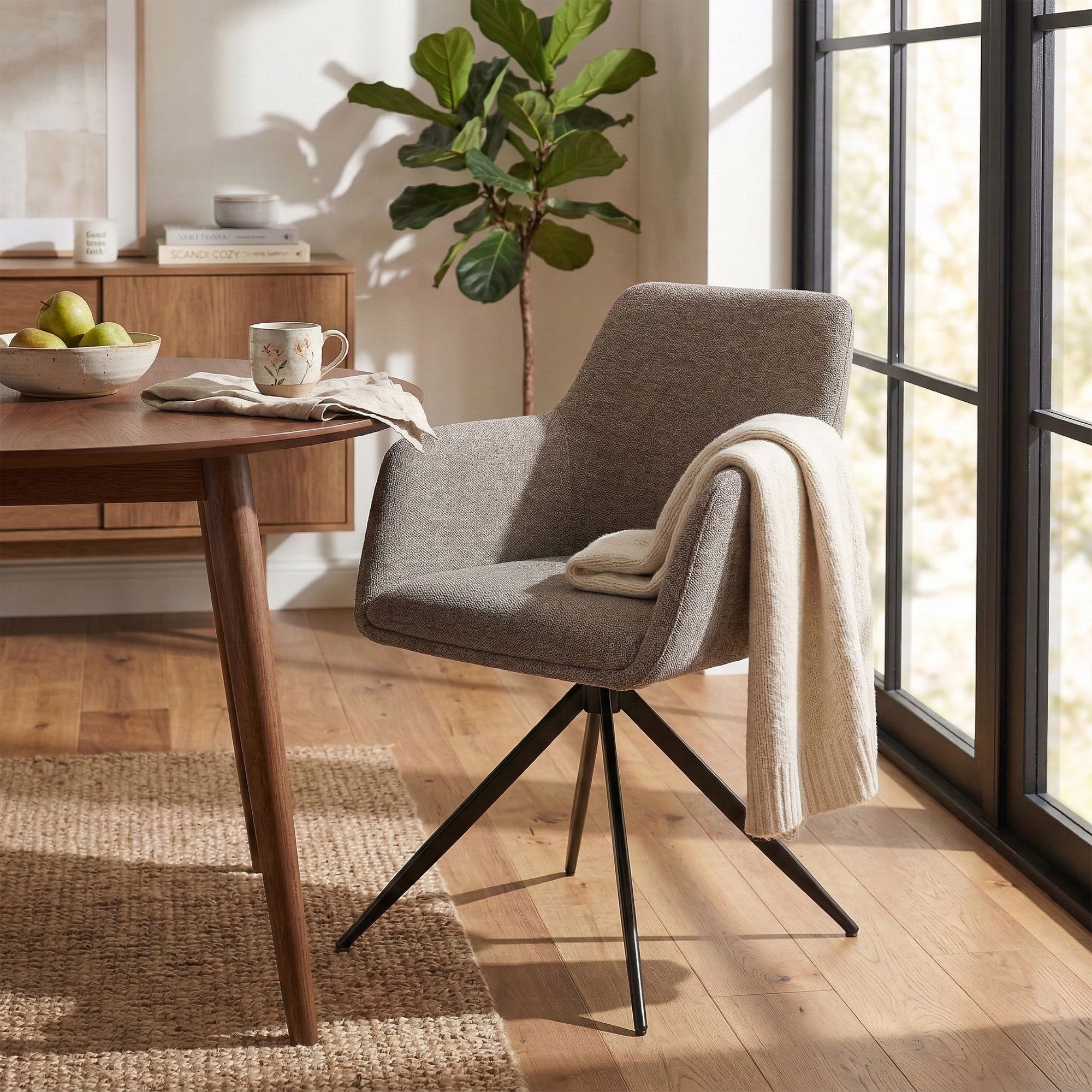 Set van 2 eetkamerstoelen Olema stof