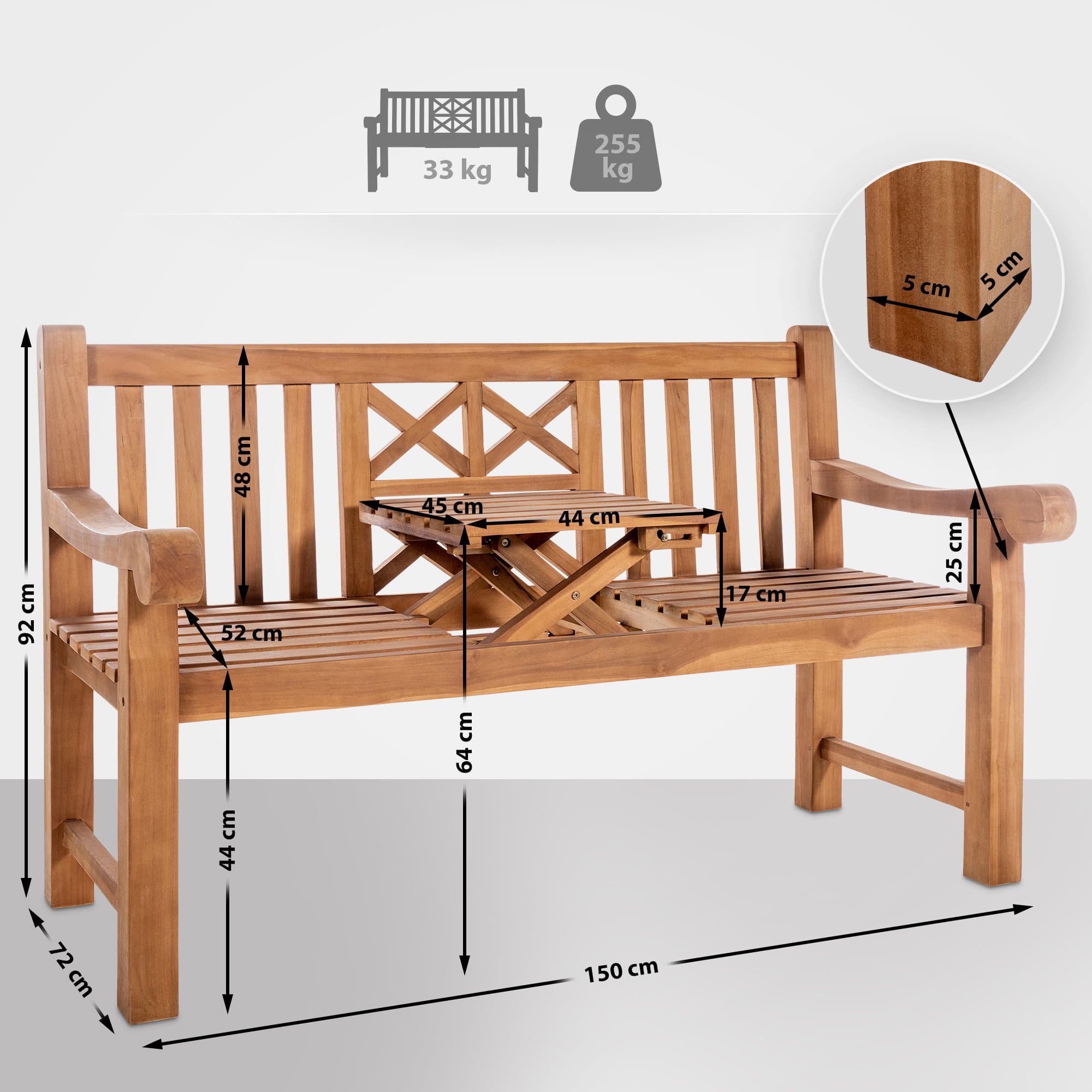 Tuinbank Luka Teak