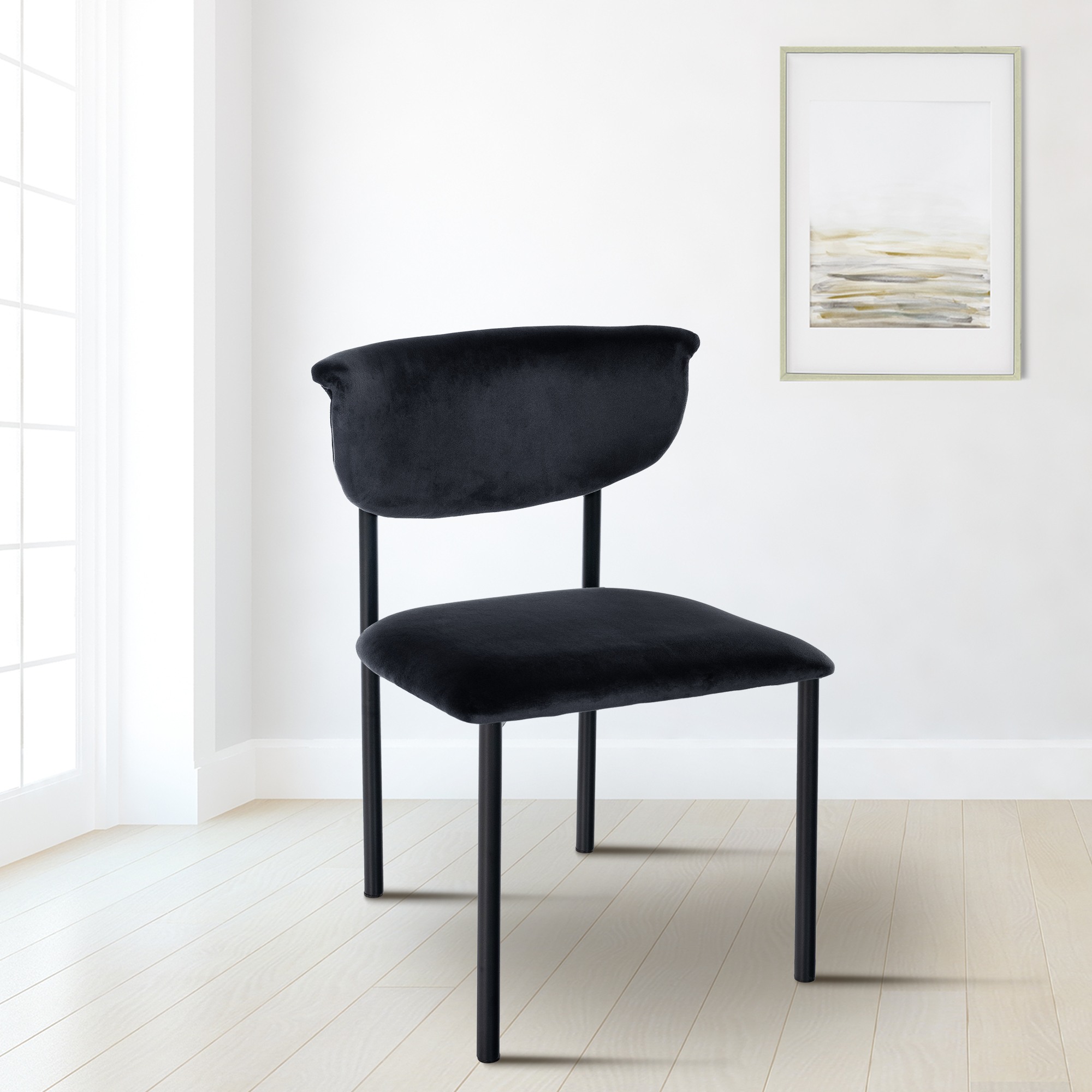Set van 2 eetkamerstoelen Gambell fluweel