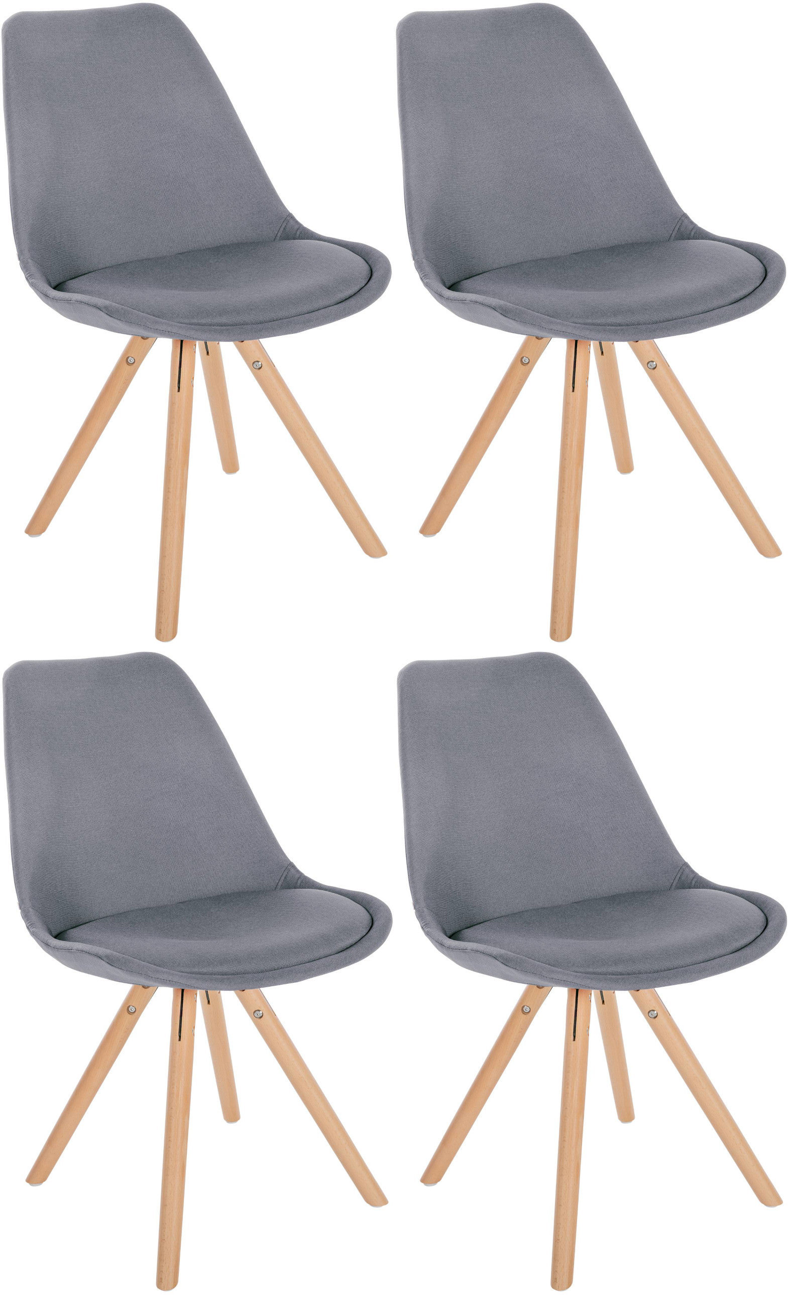 Set van 4 eetkamerstoelen Sofia Stof