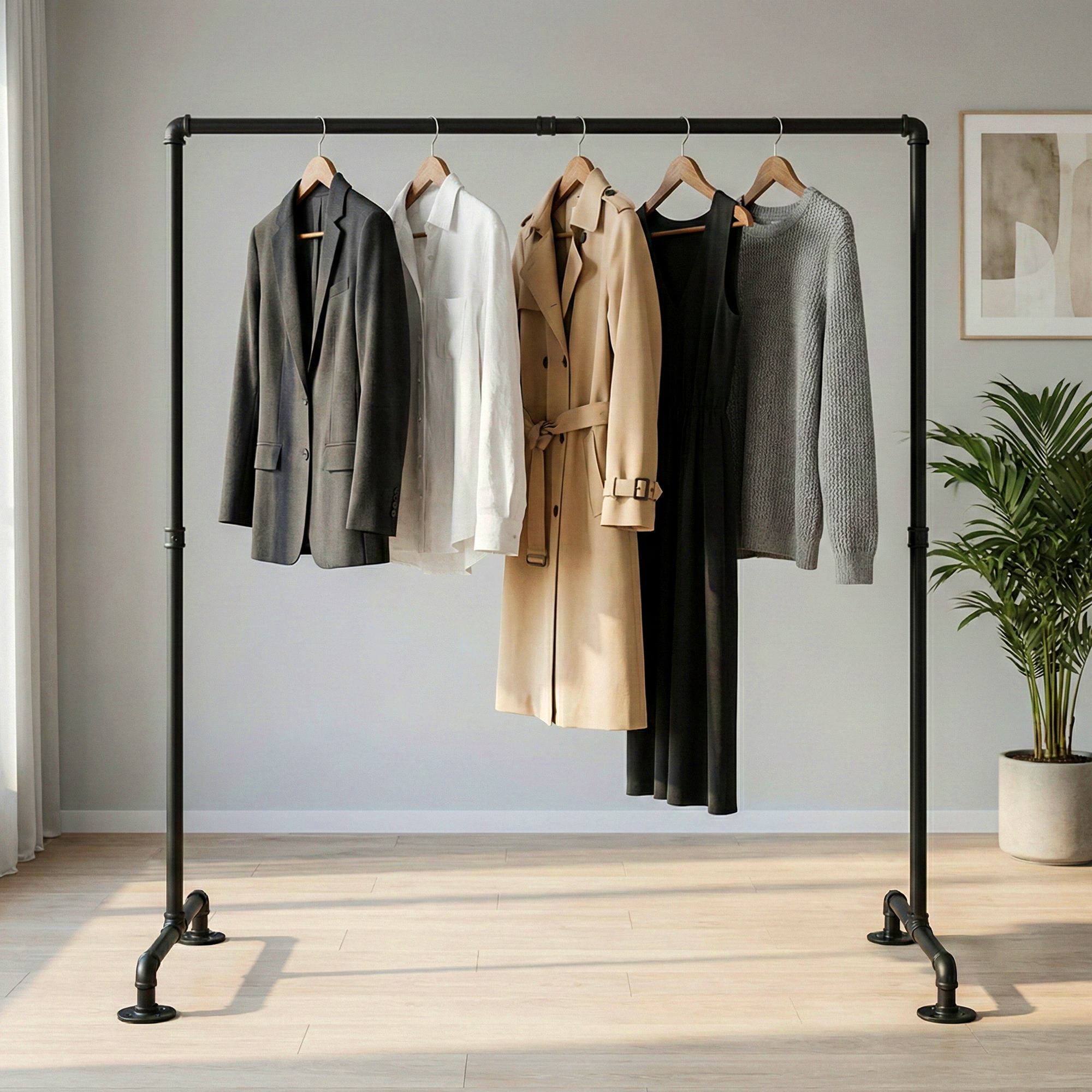 Kledingrek Jersey - Industrieel Design Garderoberek | Stabiel & Ruimtebesparend