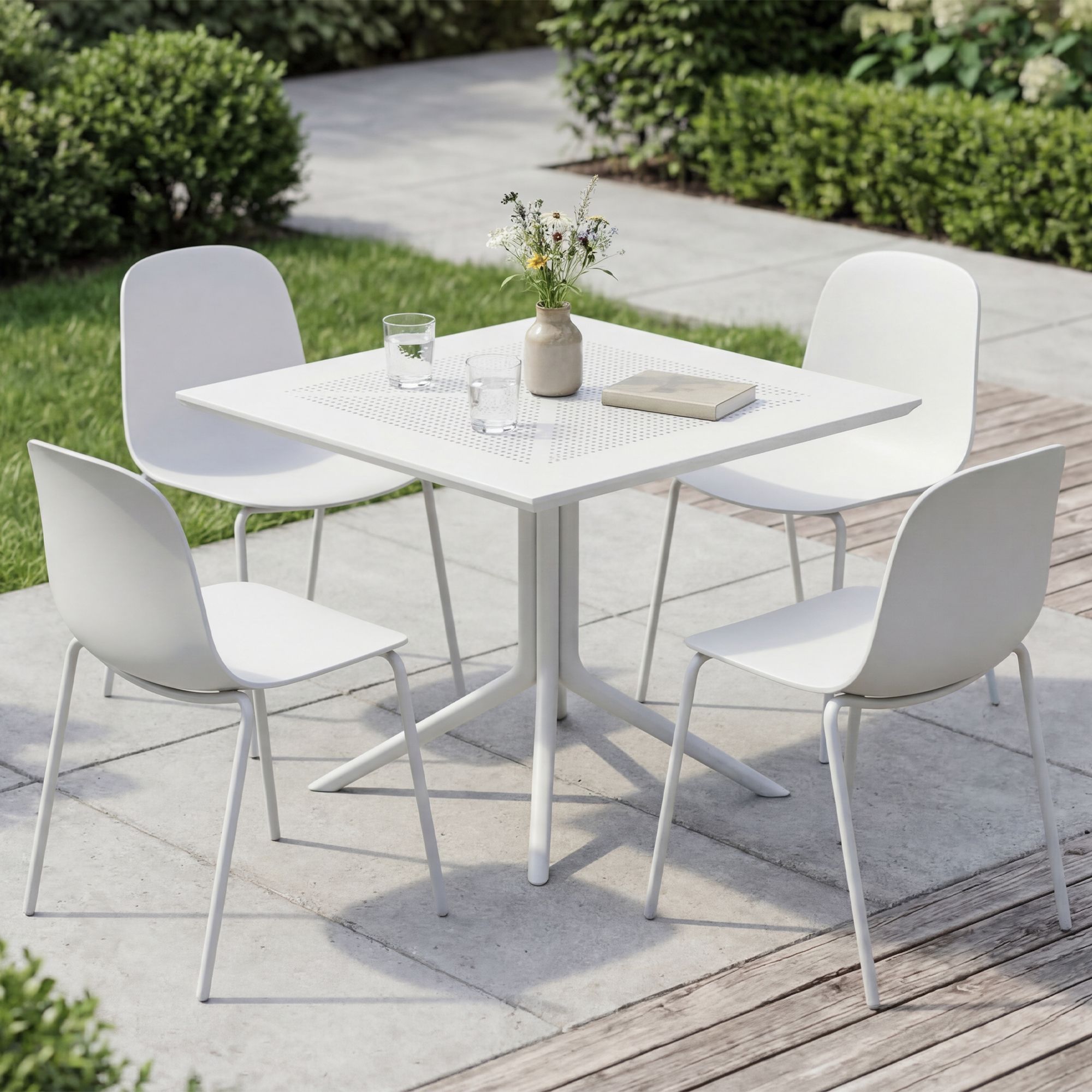 Tuinmeubelset Zeron met 4 stoelen