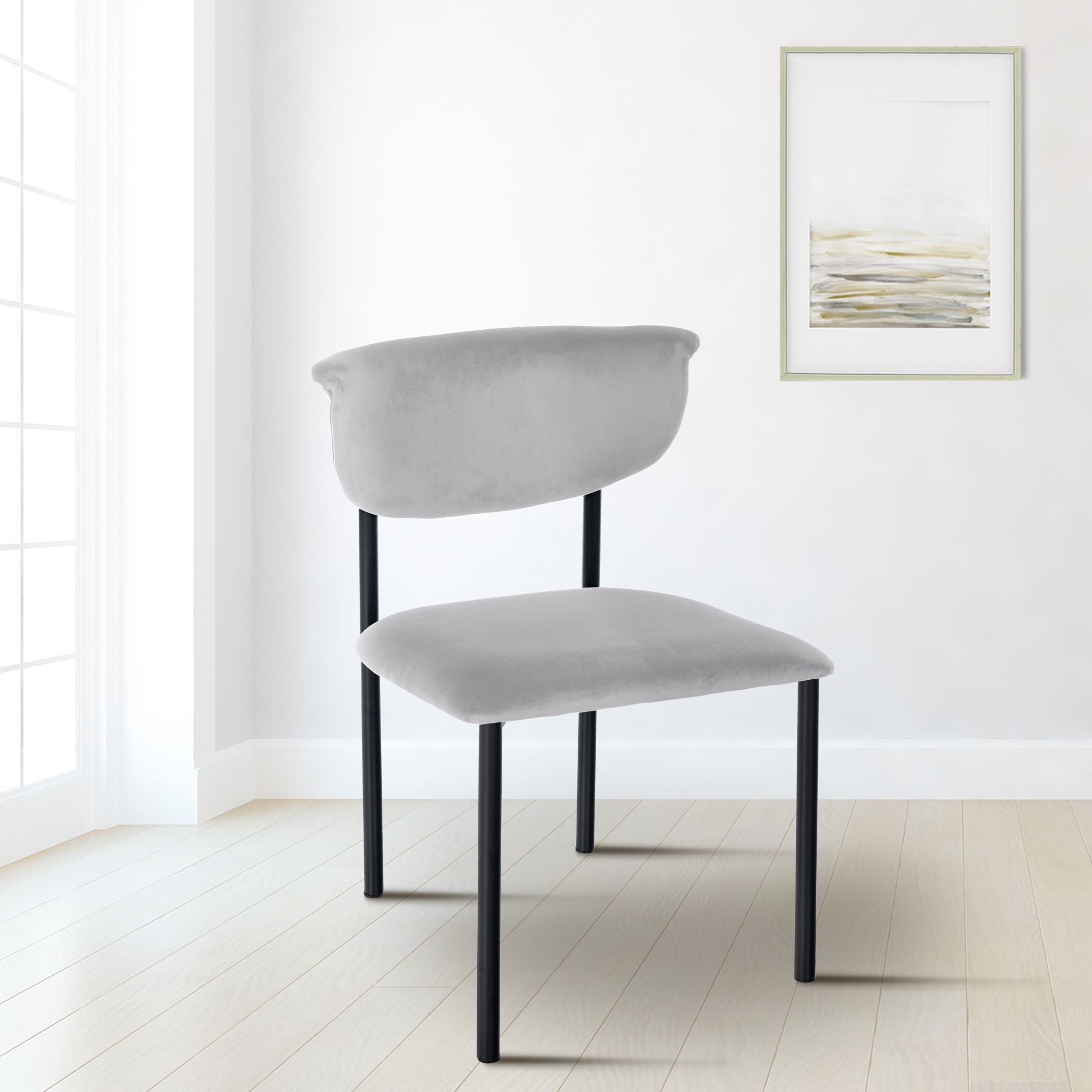Set van 2 eetkamerstoelen Gambell fluweel