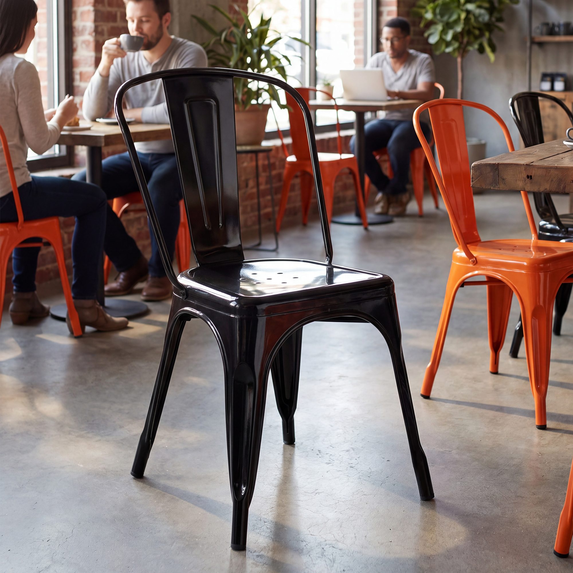 Set van 4 stapelstoelen Benedikt