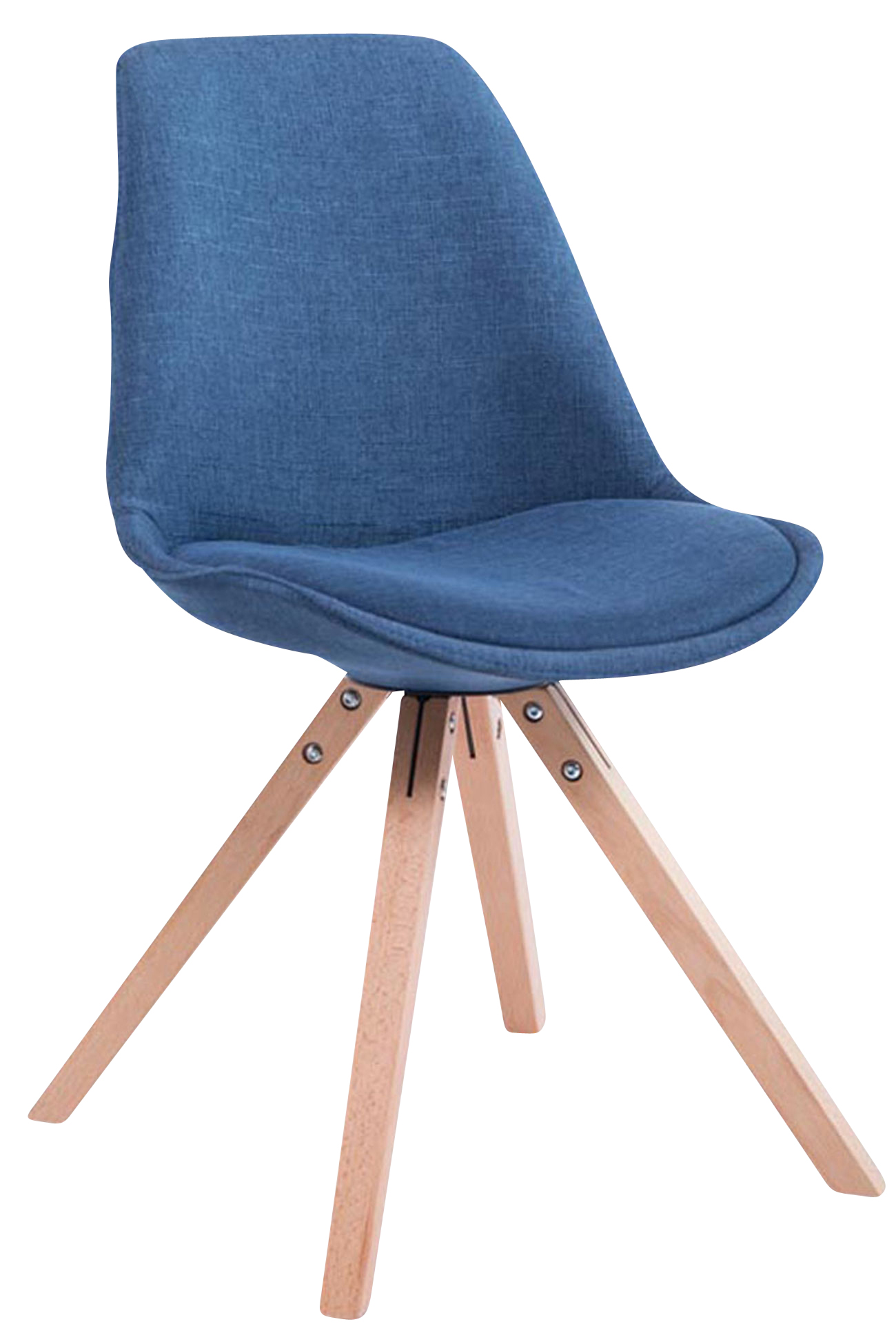 Set van 4 eetkamerstoelen Toulouse stof vierkant