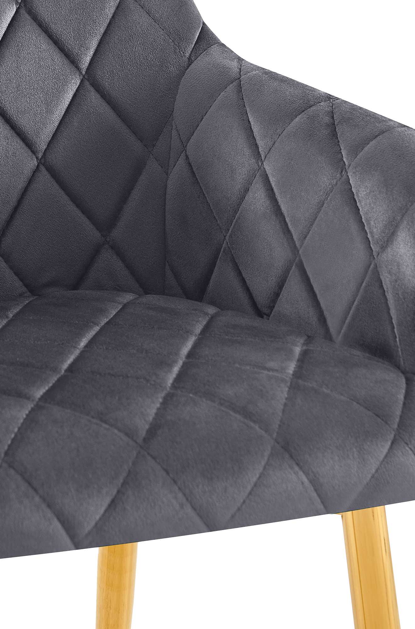 Set van 2 eetkamerstoelen Monett fluweel