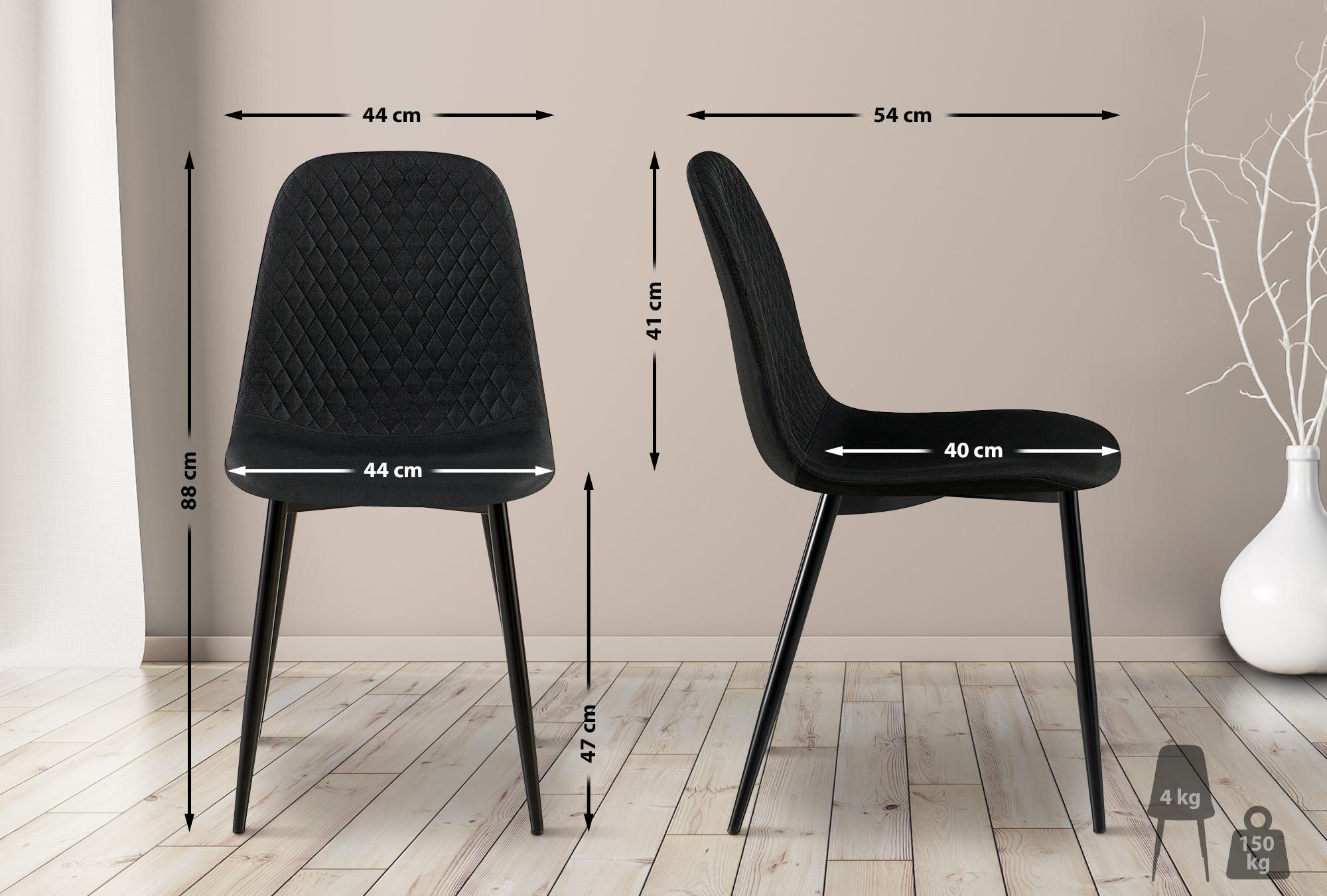 Set van 4 eetkamerstoelen Giverny