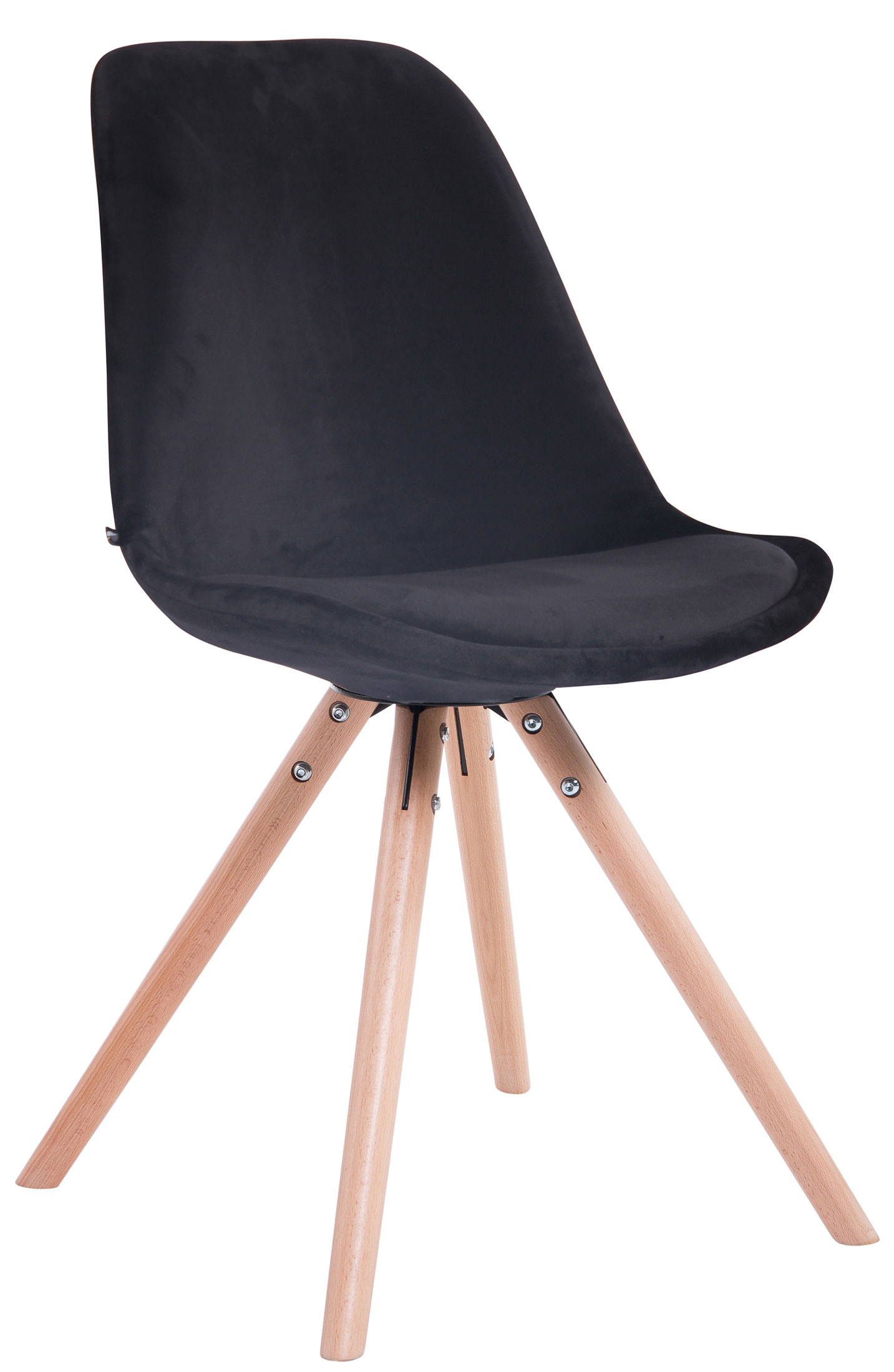 Eetkamerstoel Toulouse fluweel rond frame