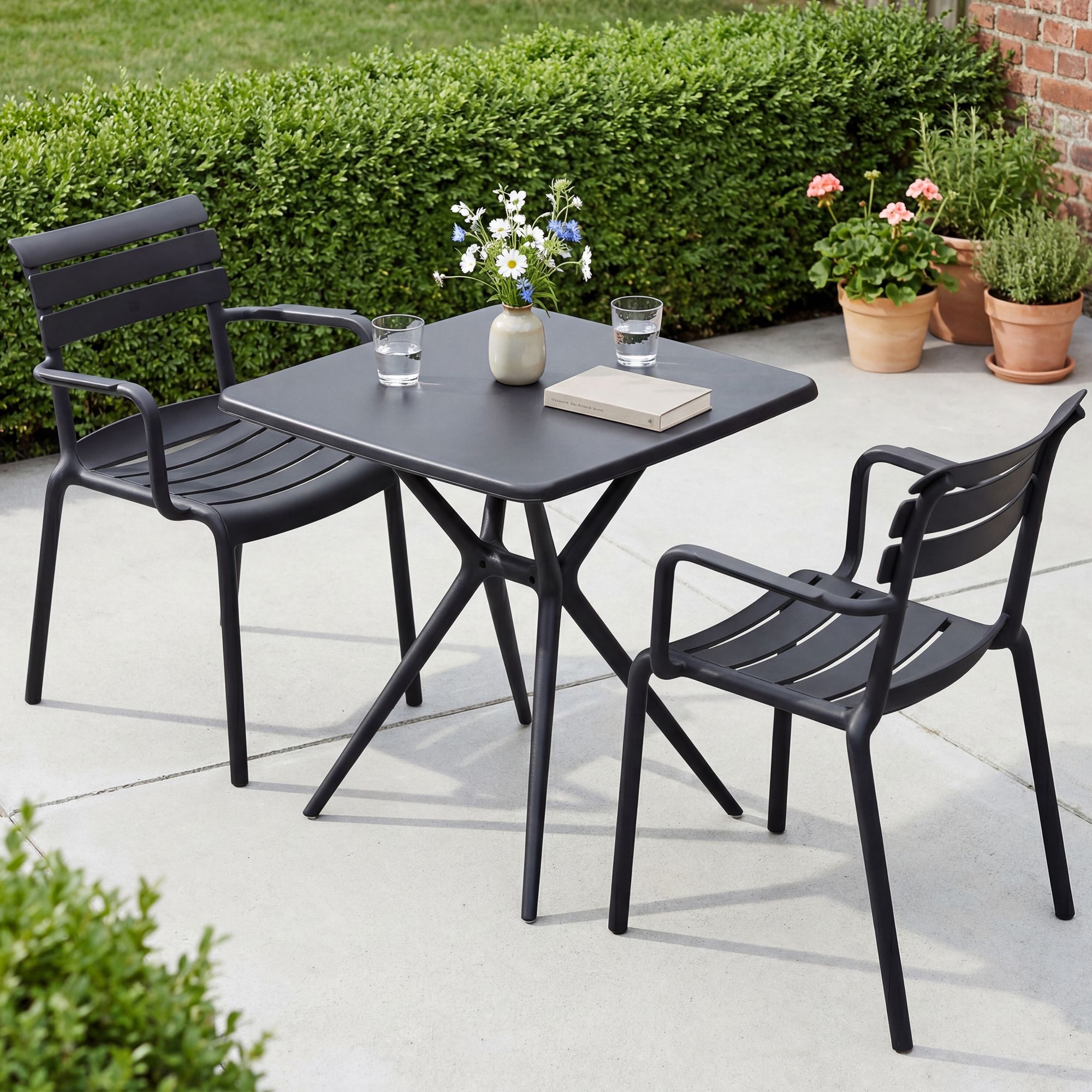 Tuinmeubelset Avena met 2 stoelen