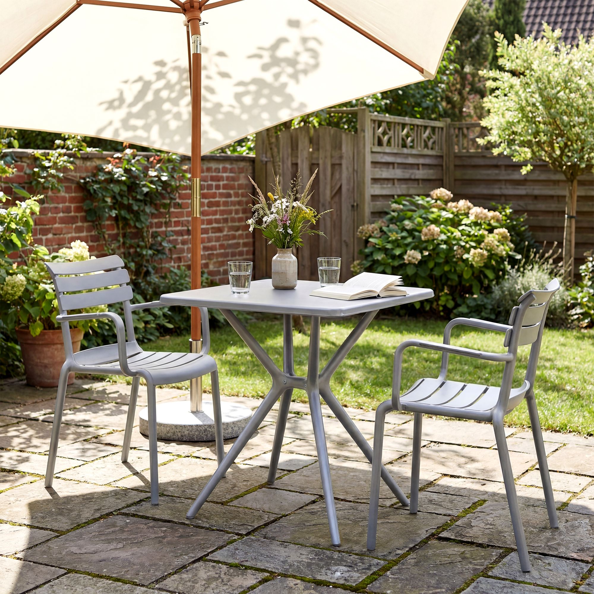 Tuinmeubelset Avena met 2 stoelen