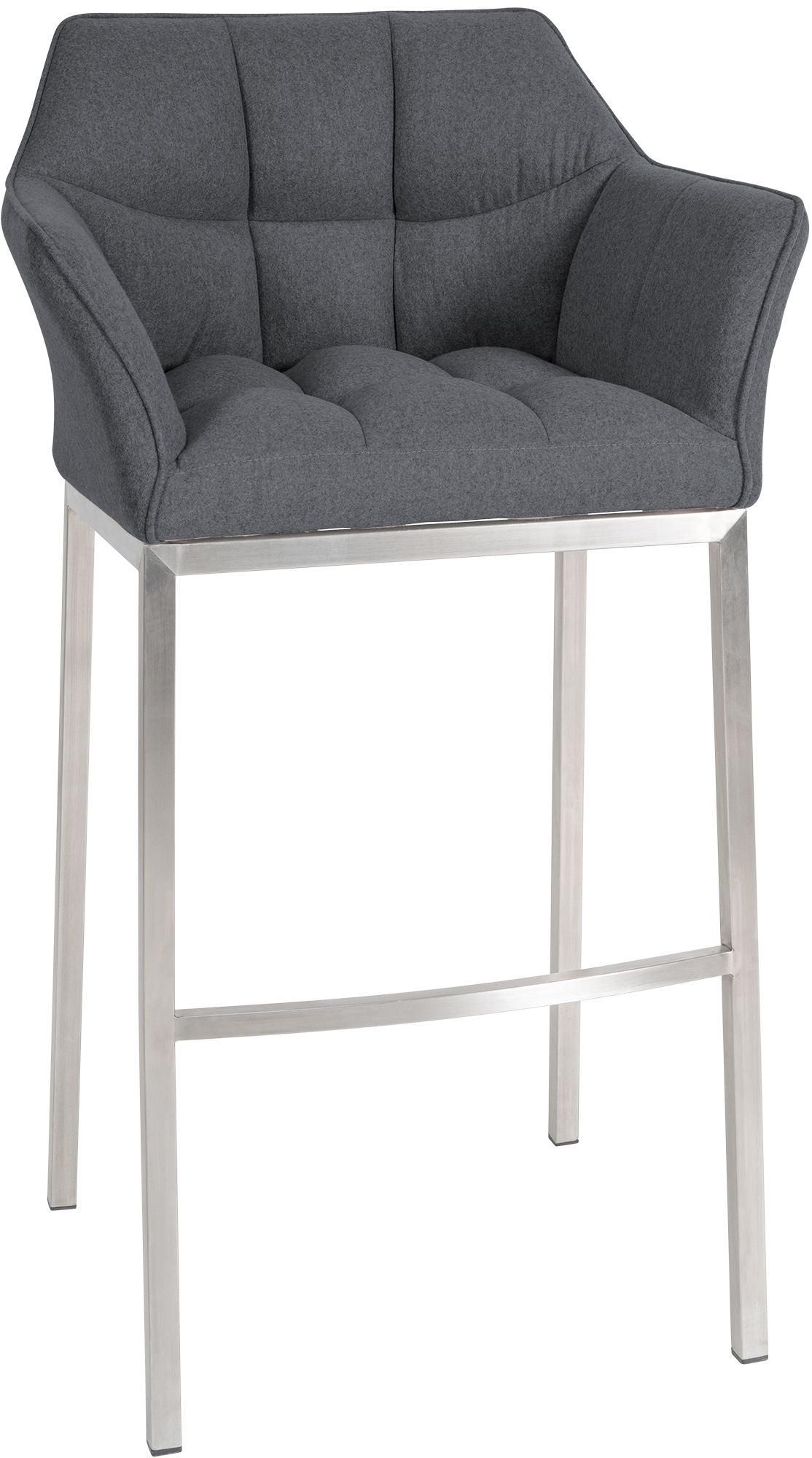 Barkruk Damaso Vilt met Vierpootsframe