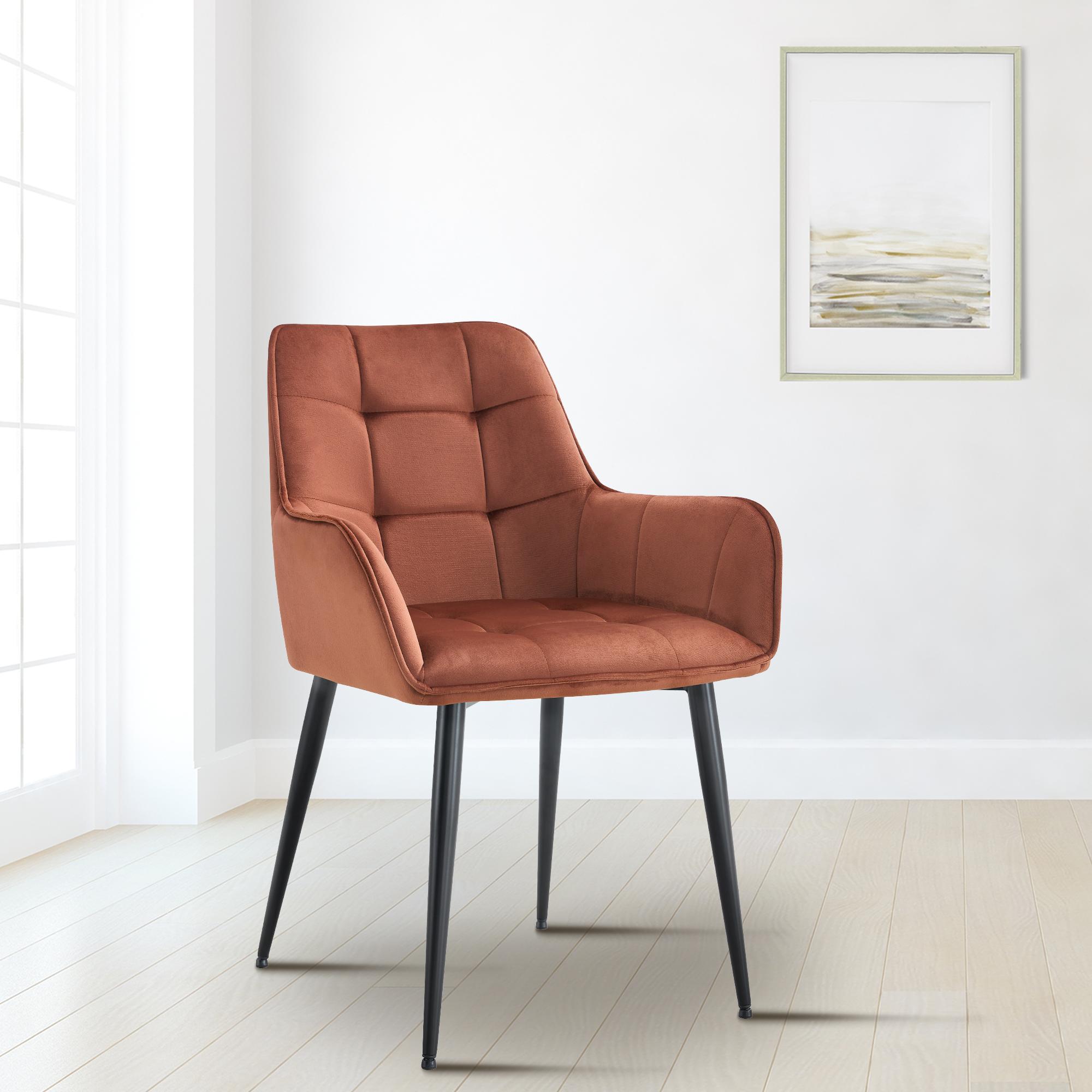 Set van 2 eetkamerstoelen Ferndale fluweel
