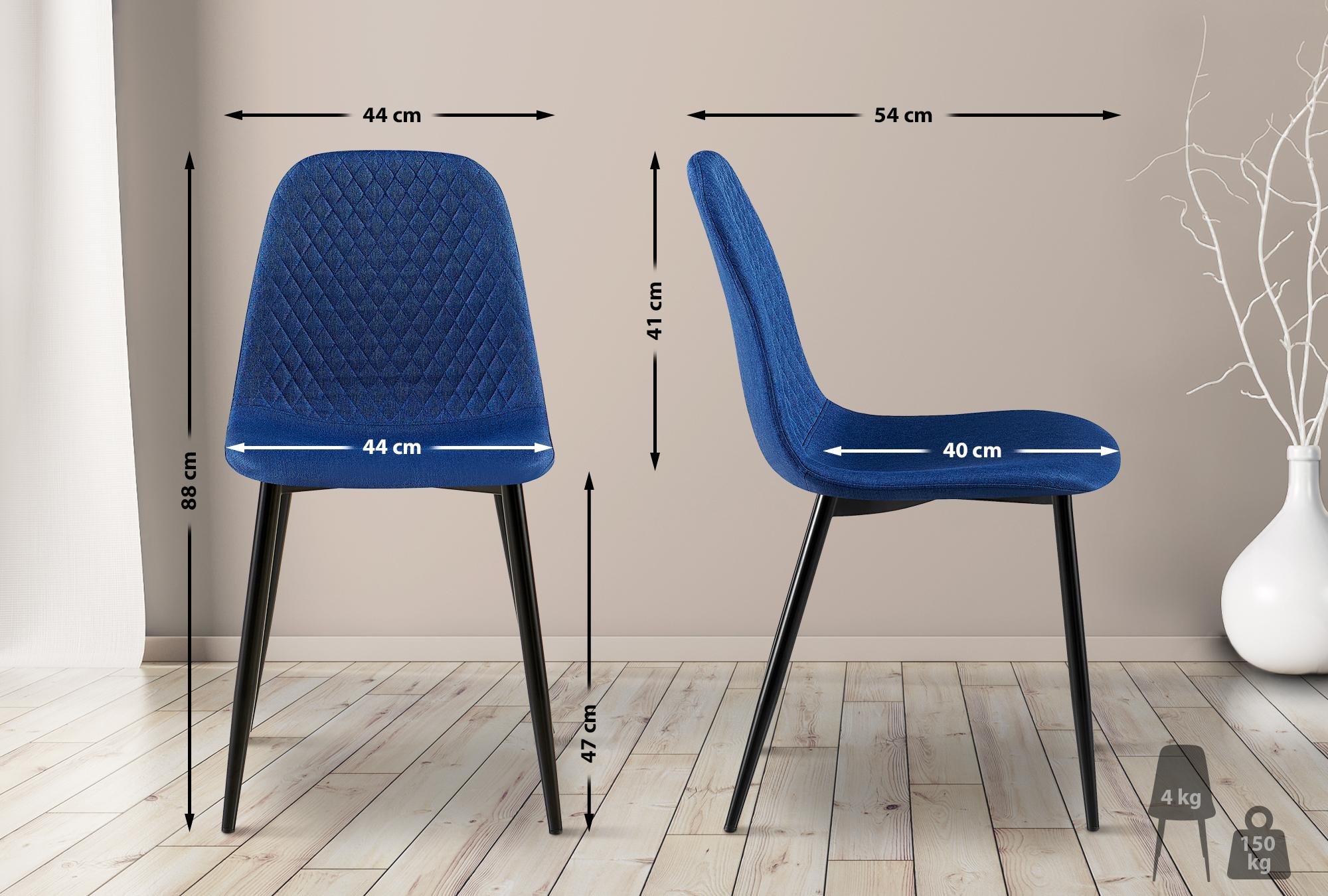 Set van 4 eetkamerstoelen Giverny