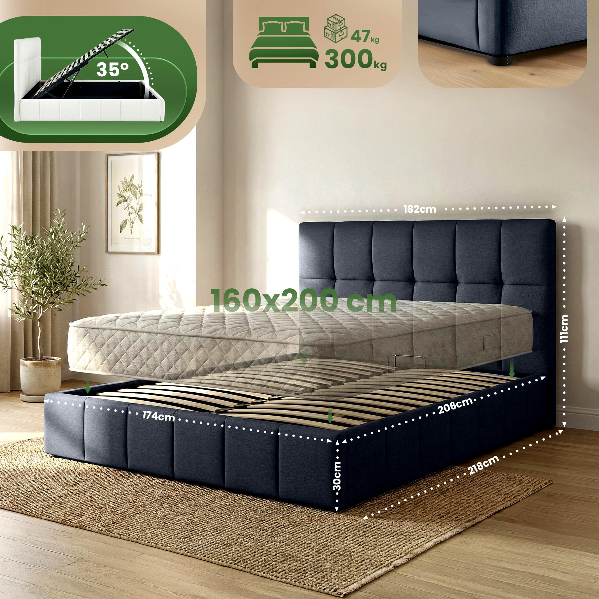Gestoffeerd bed Ladia