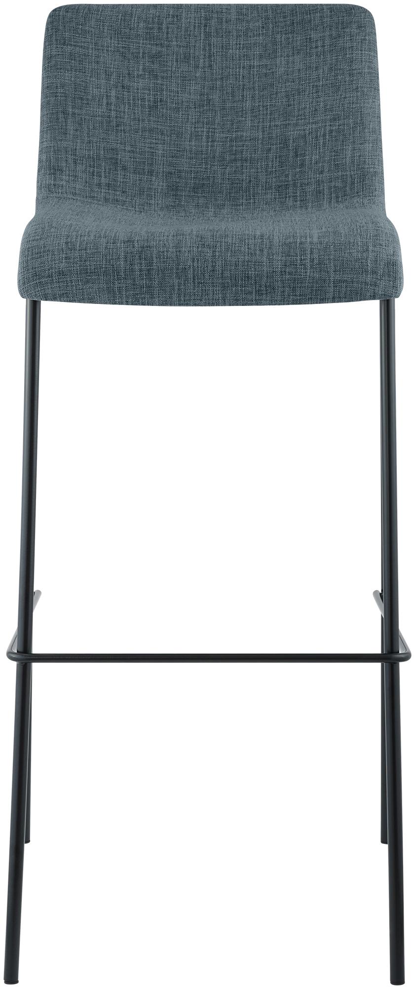 Set van 2 barstoelen Hover, stof, 4-poots onderstel