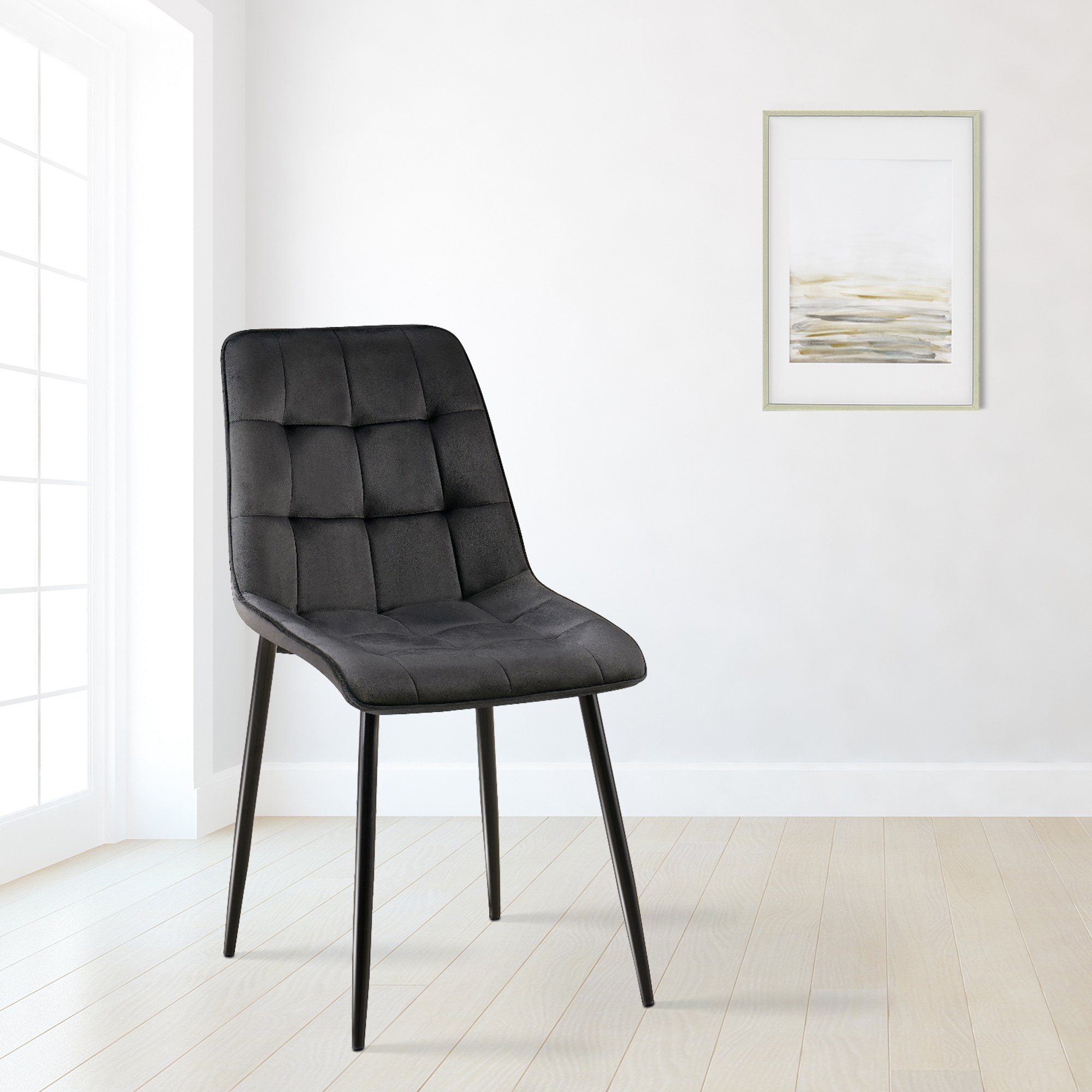 Set van 2 eetkamerstoelen Gifford fluweel