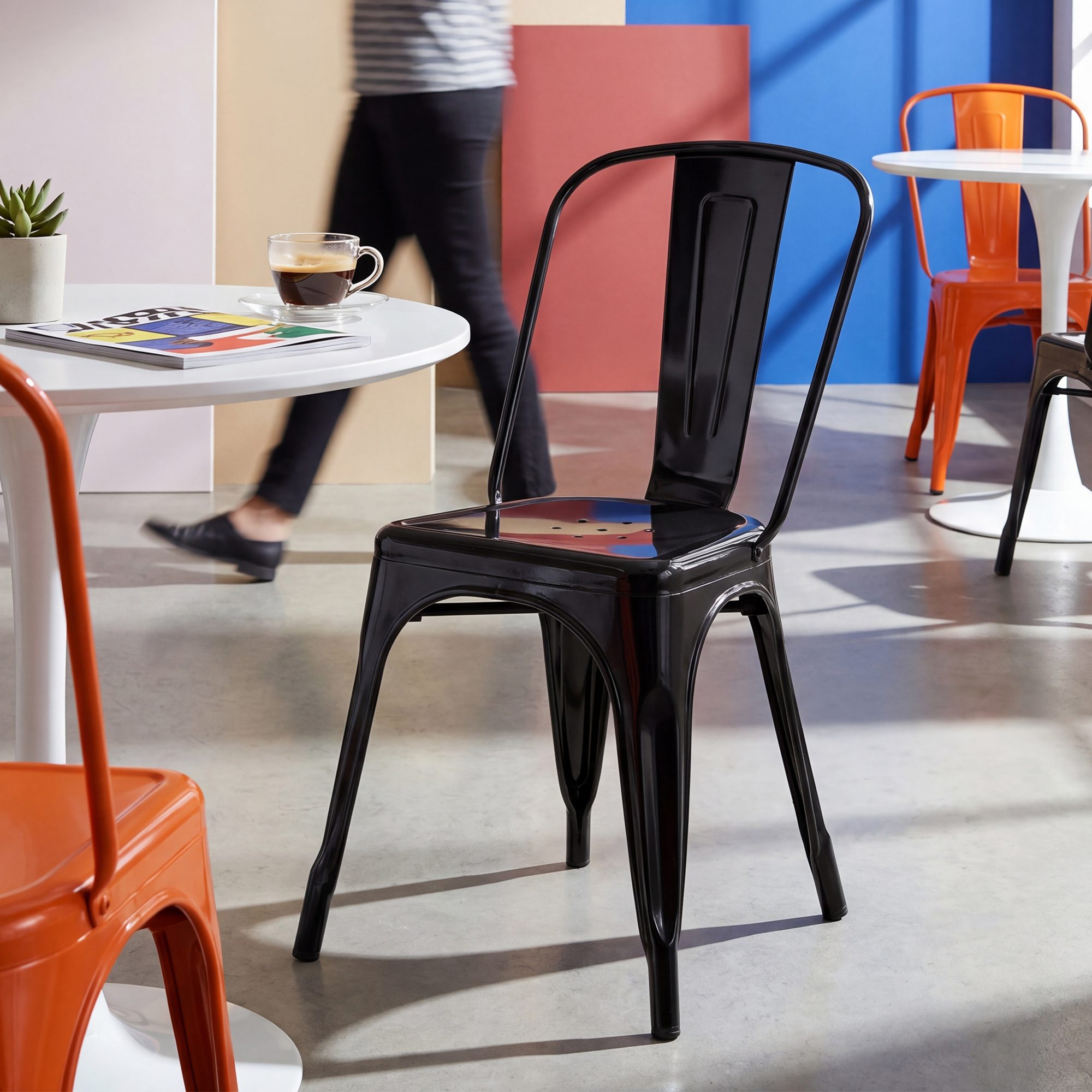 Set van 4 stapelstoelen Benedikt