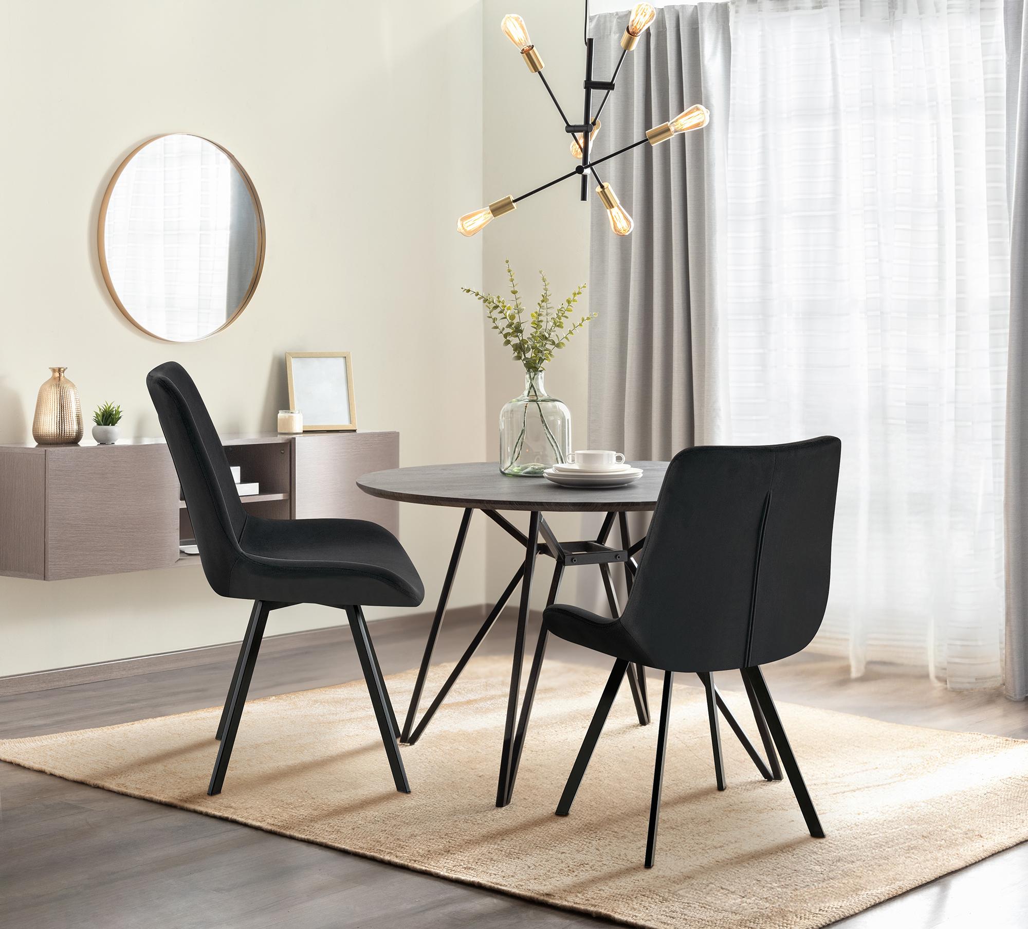 Set van 2 eetkamerstoelen Lewes fluweel