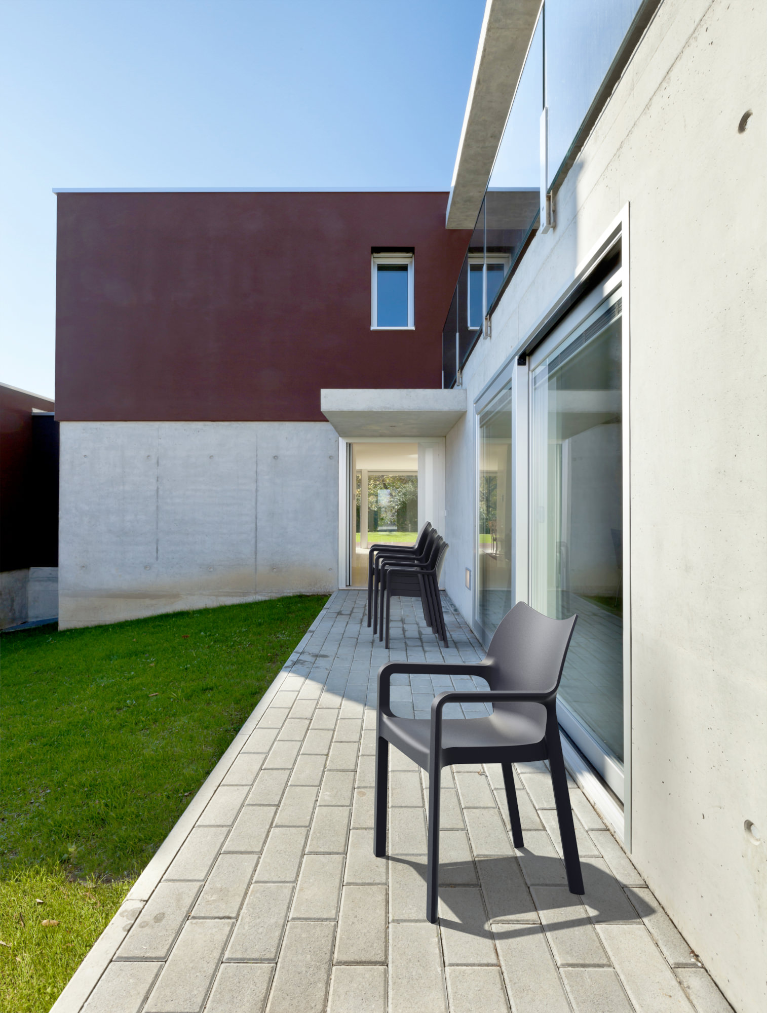 Set van 4 Diva tuinstoelen met armleuningen